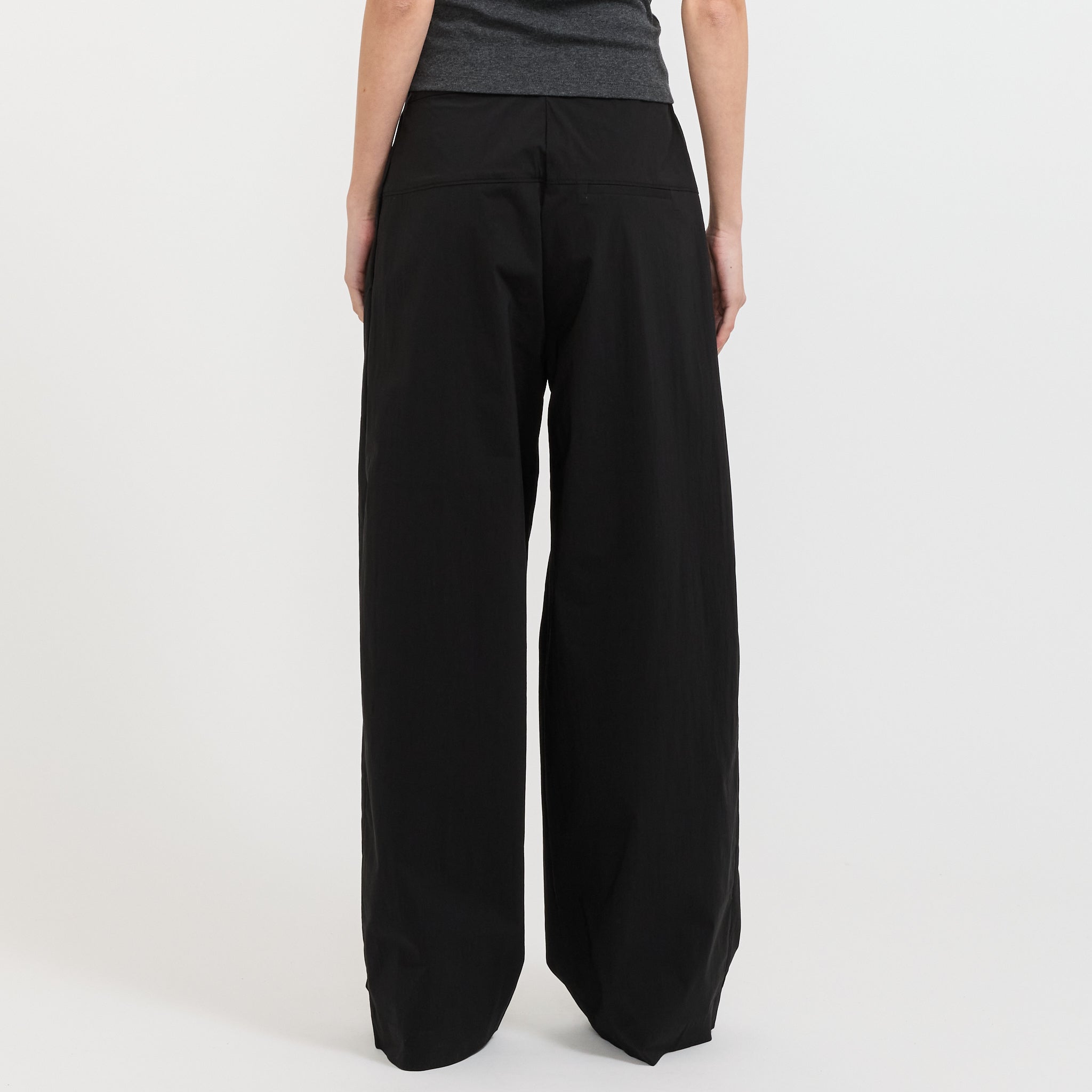 Relaxed Pleat Pants Black