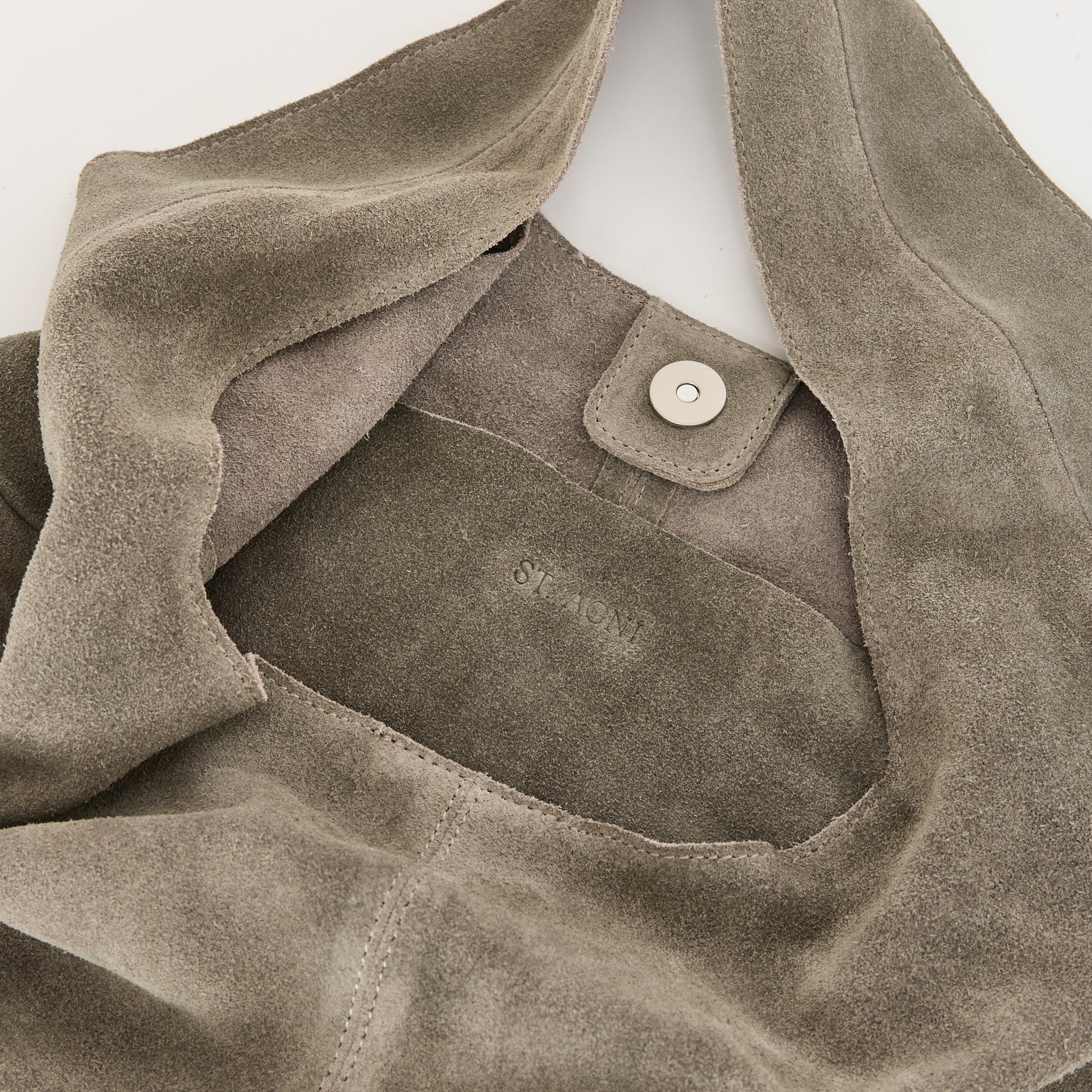 Suede Soft Bag Pebble