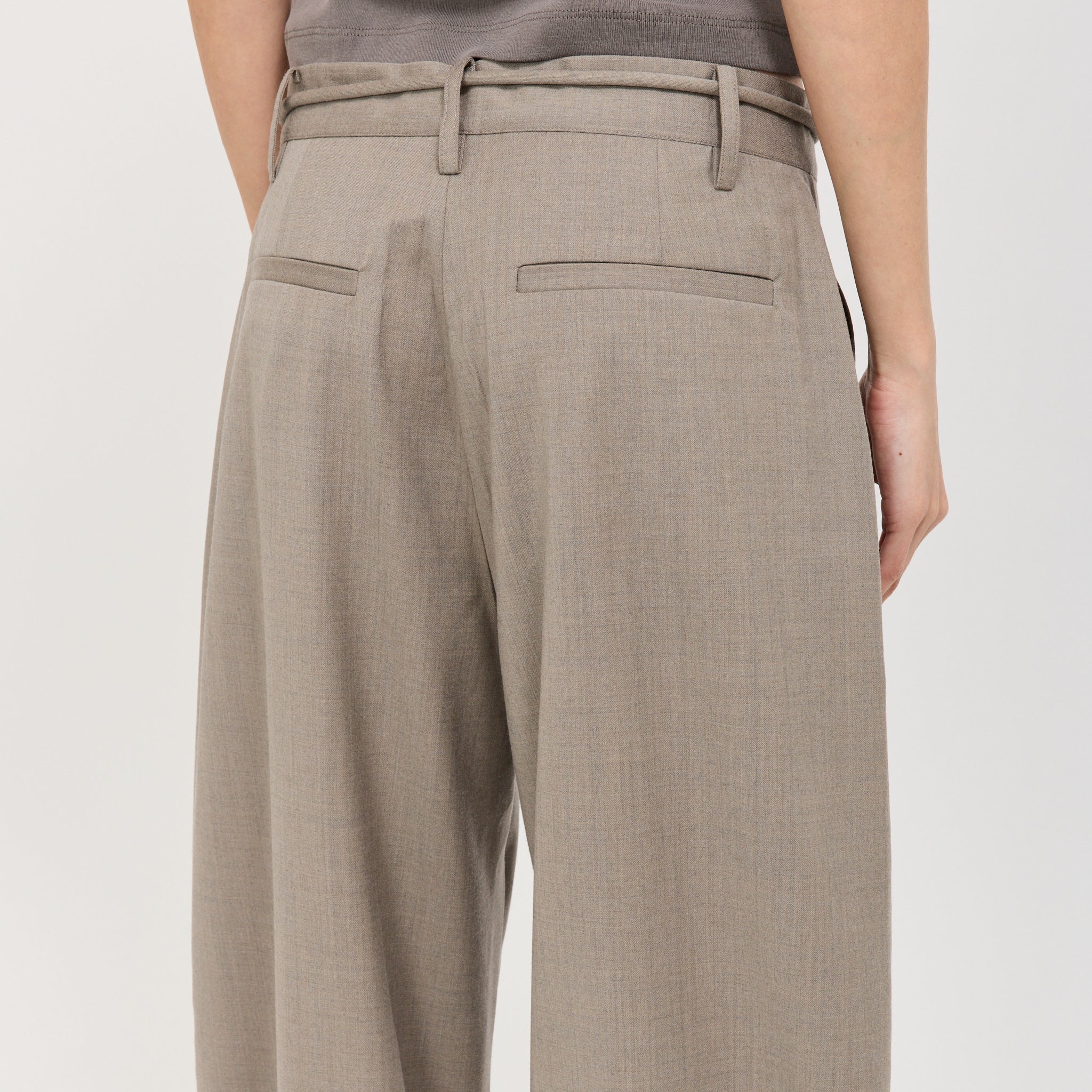 Tailored Barrel Pants Light Taupe