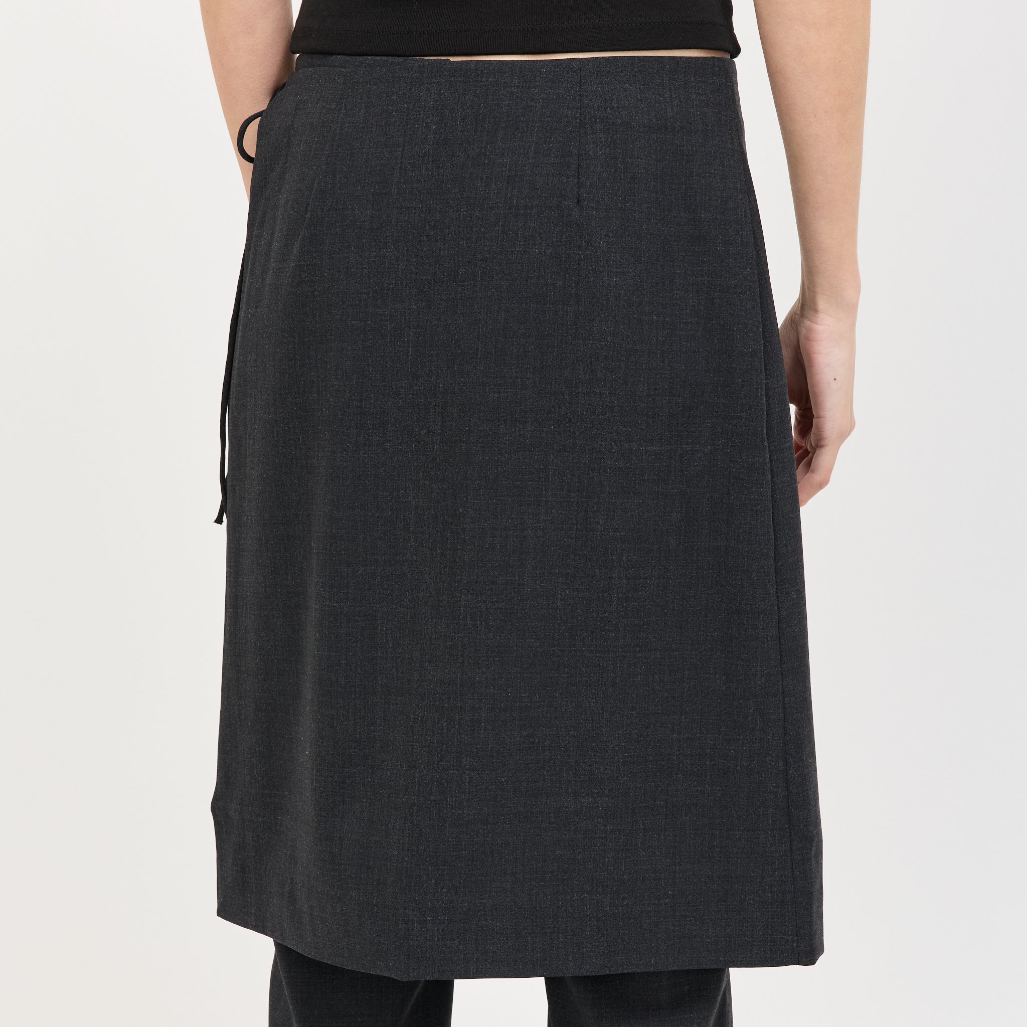 Wool Sarong Pants Dark Graphite