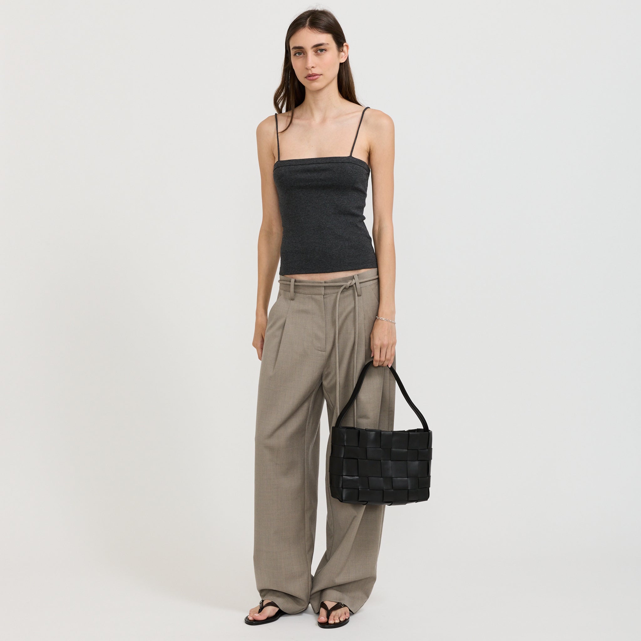 Woven Mini Tote Black