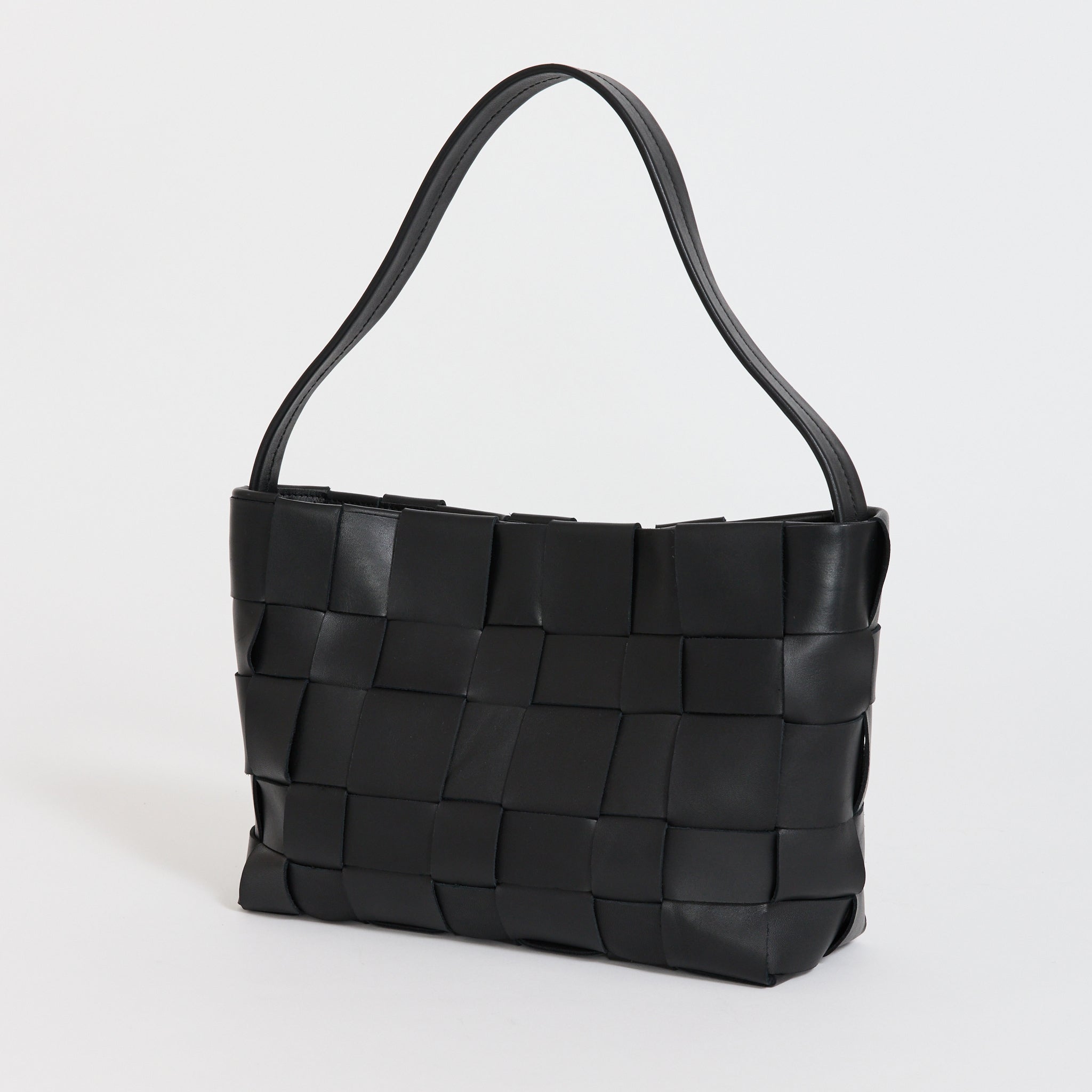 Woven Mini Tote Black