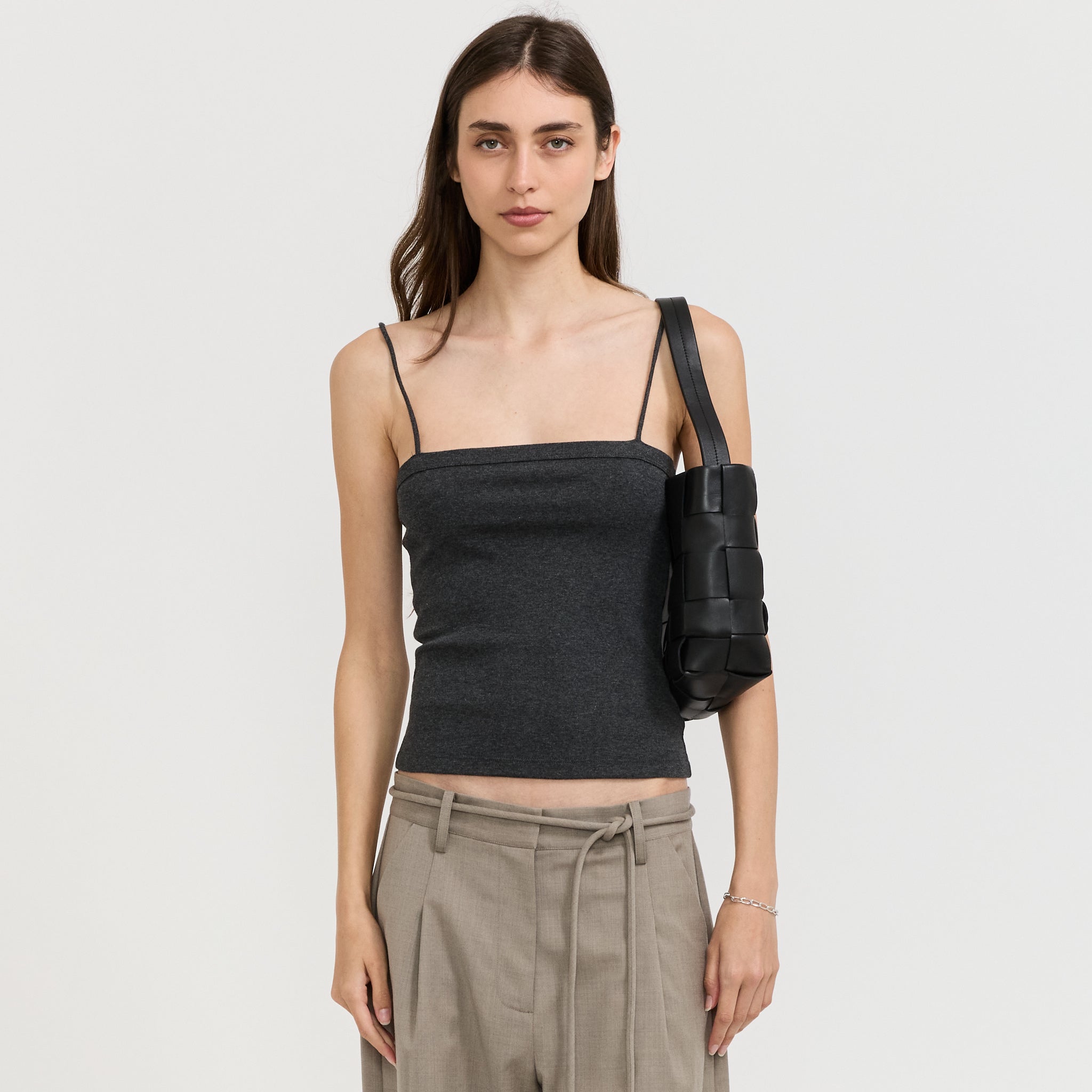 Woven Mini Tote Black