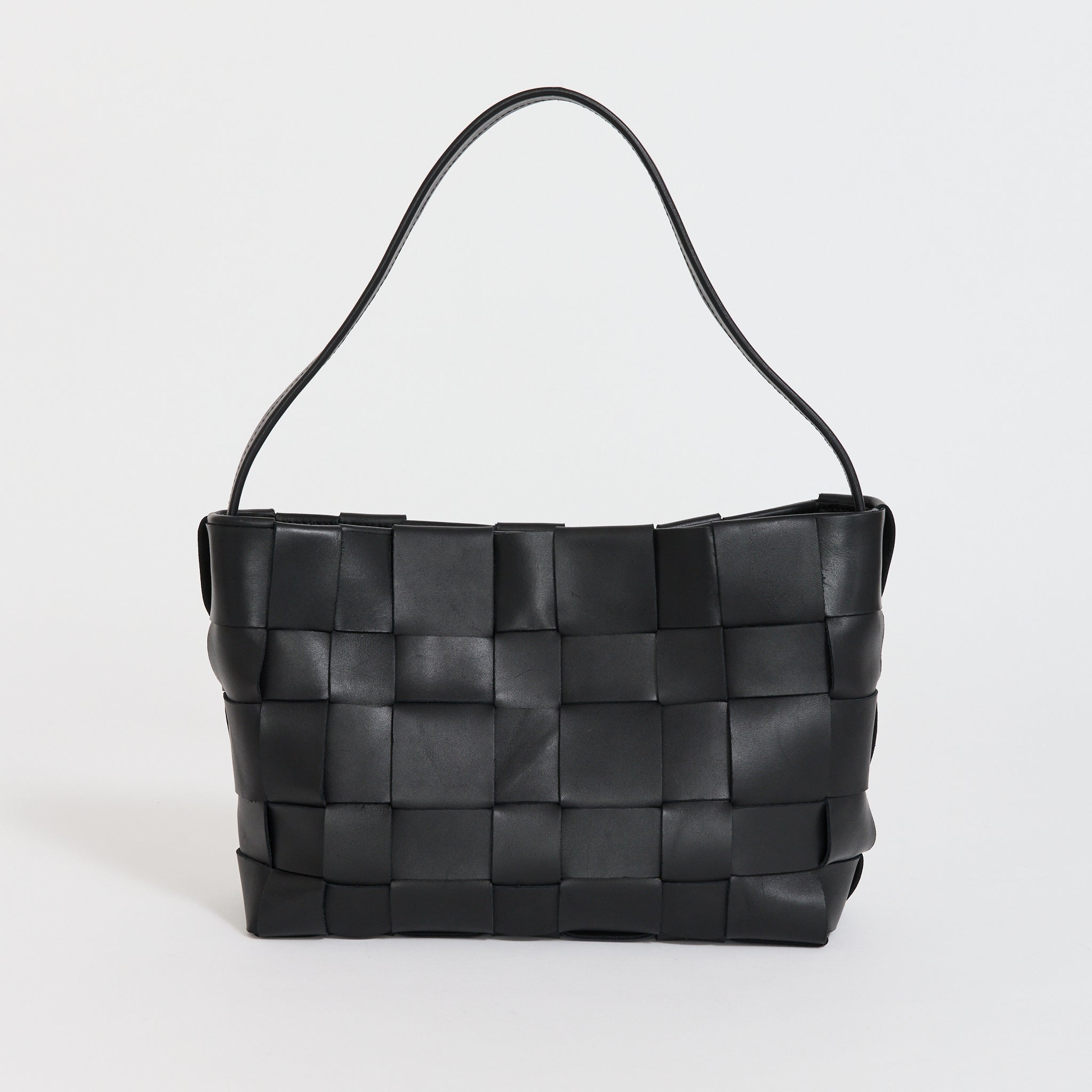 Woven Mini Tote Black