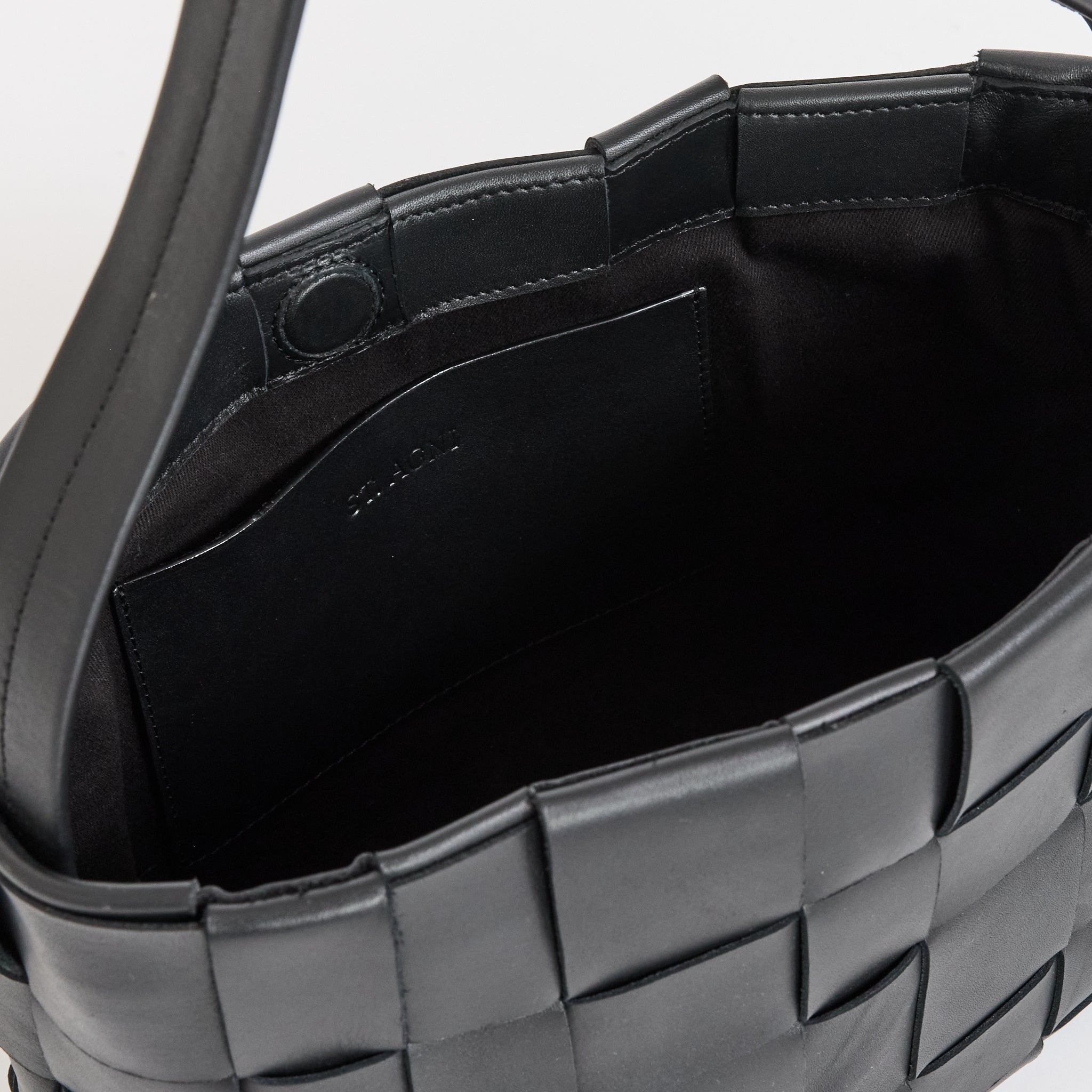Woven Mini Tote Black