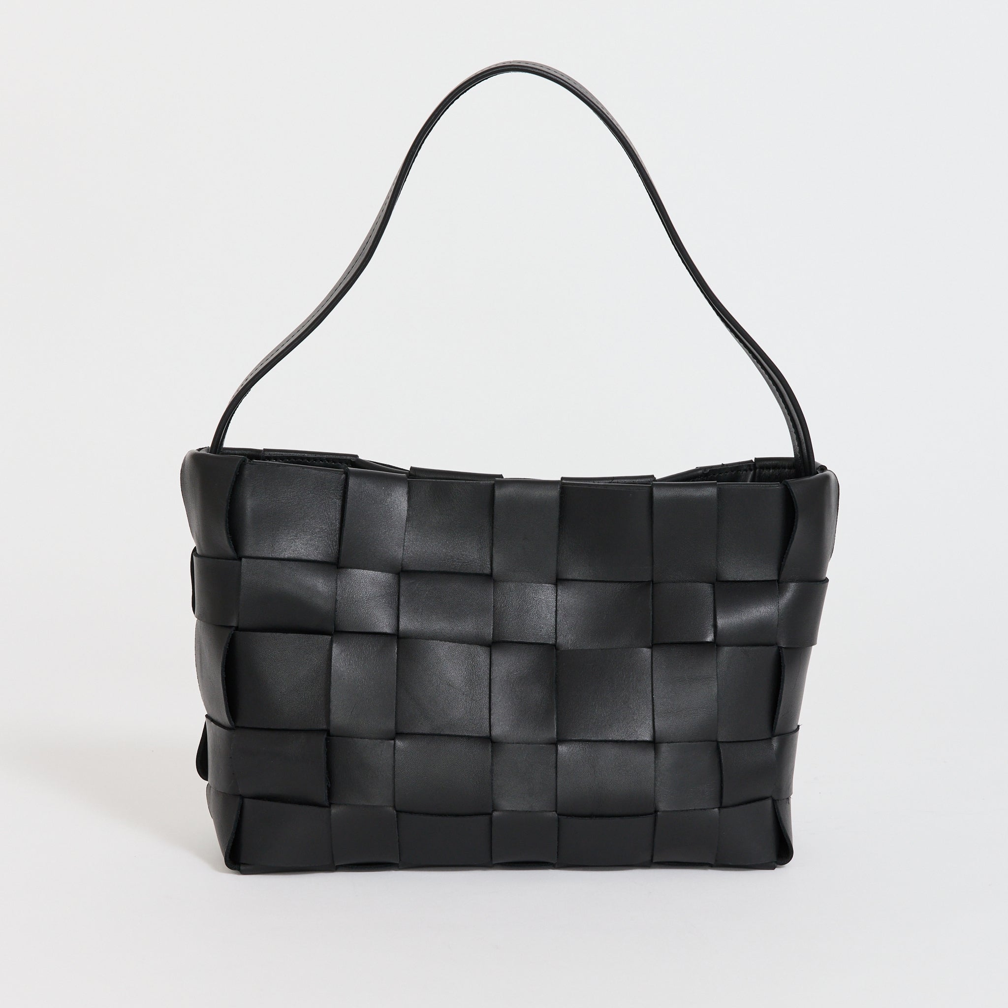 Woven Mini Tote Black