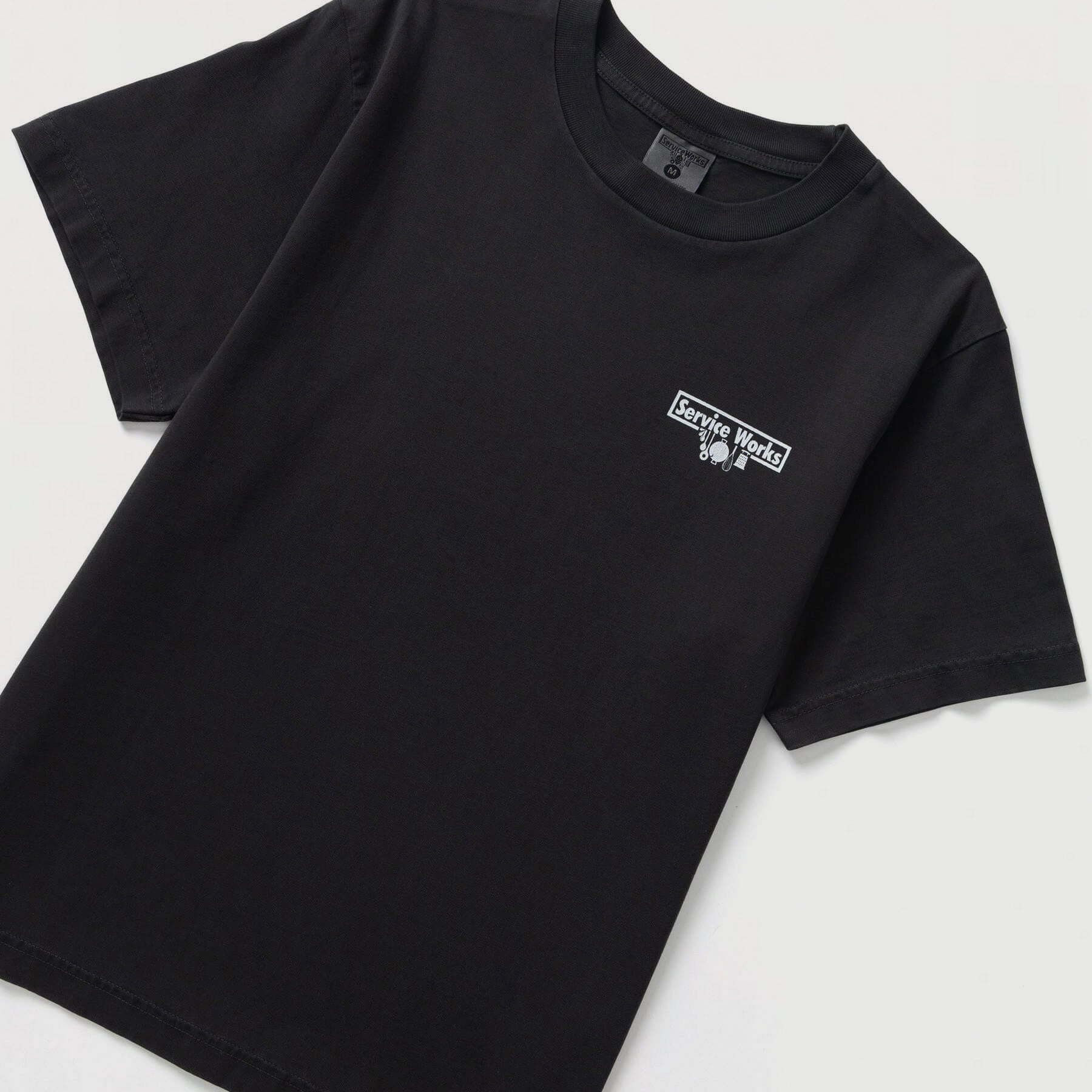 Service Works | Pigment Dyed Trademark Tee Black | Maplestore
