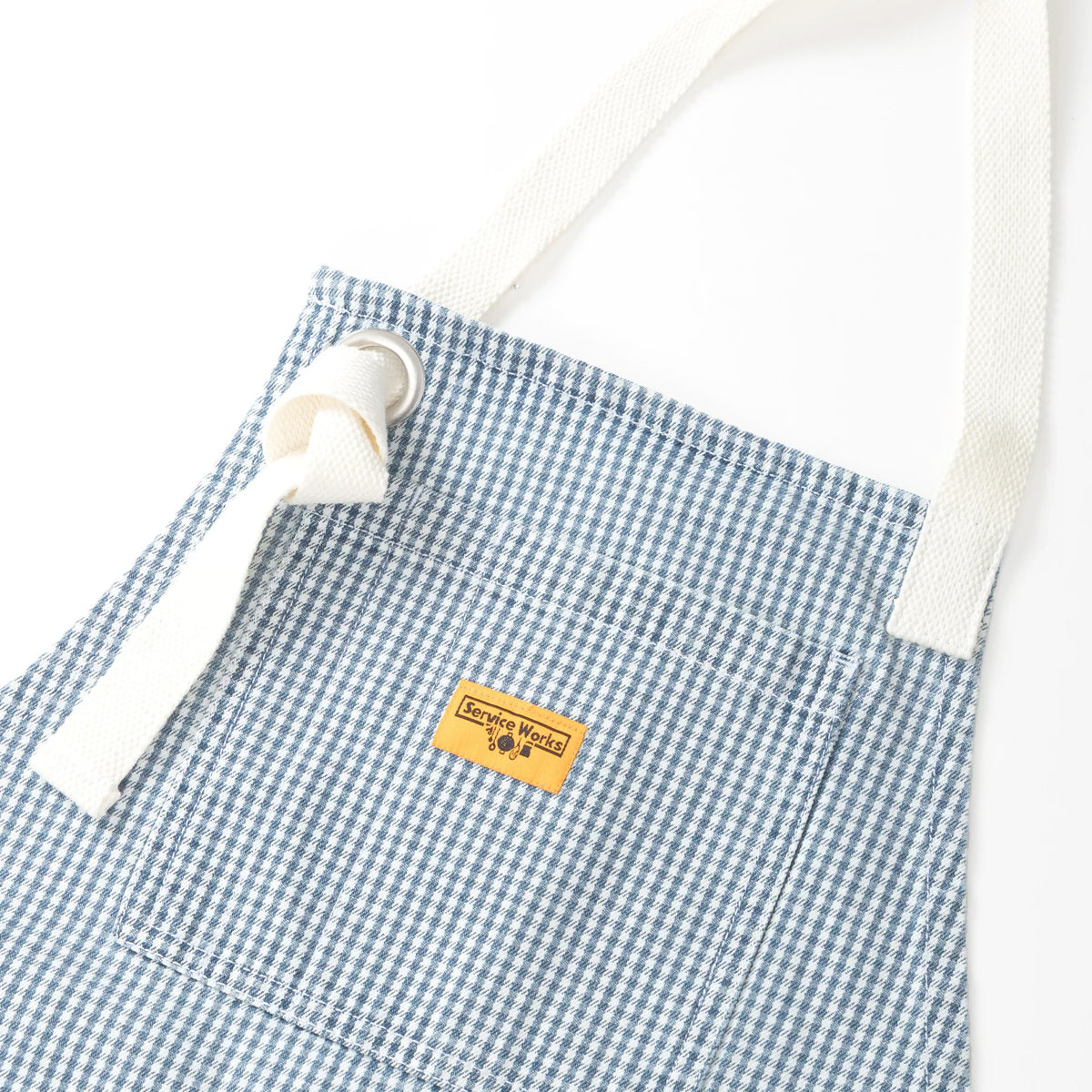 House Gingham Apron Blue