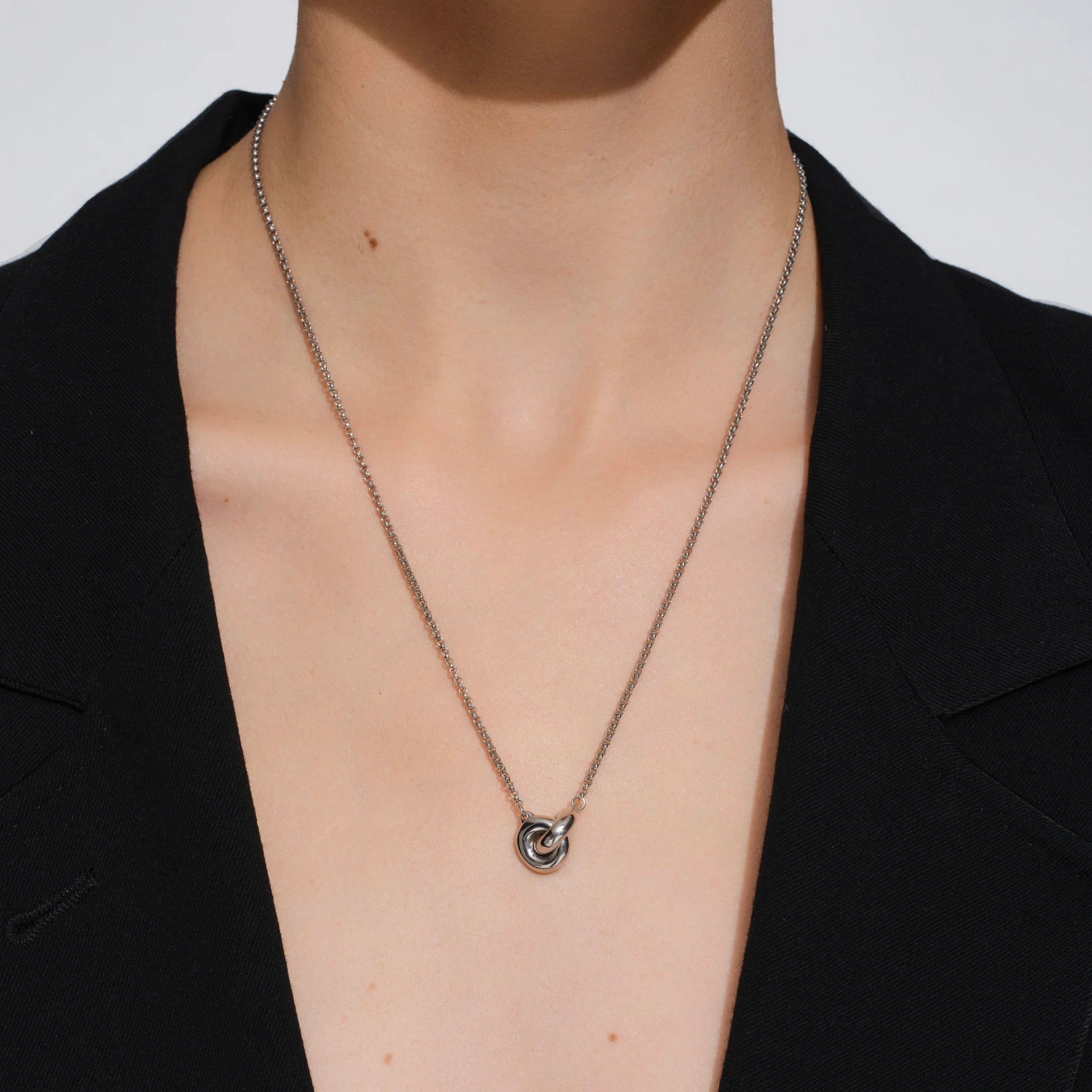 Sphere Double Pendant Silver
