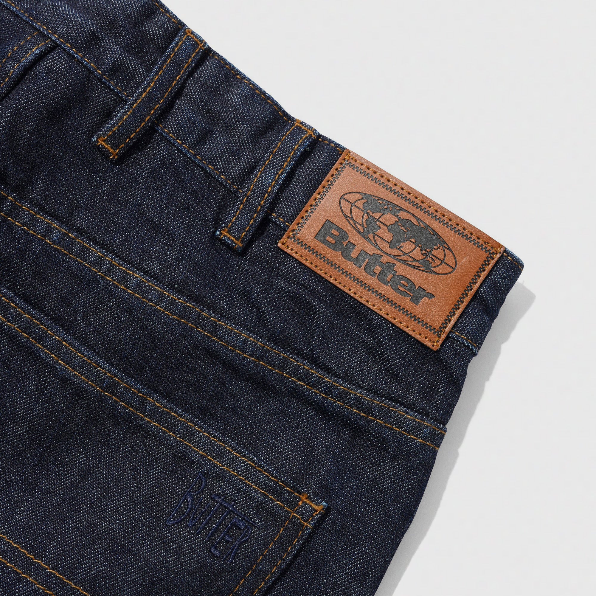 Straight Leg Denim Jeans Selvedge Blue