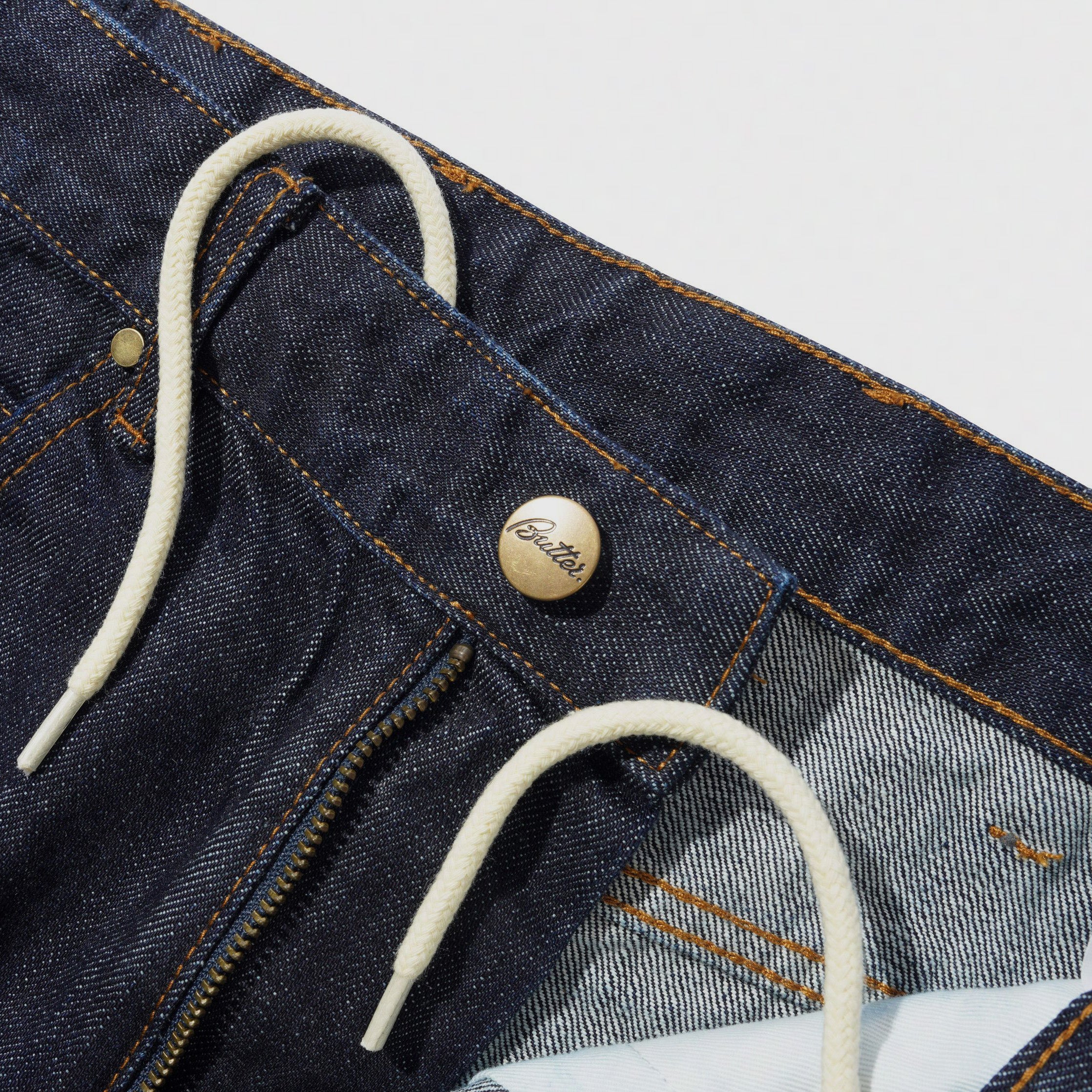 Straight Leg Denim Jeans Selvedge Blue