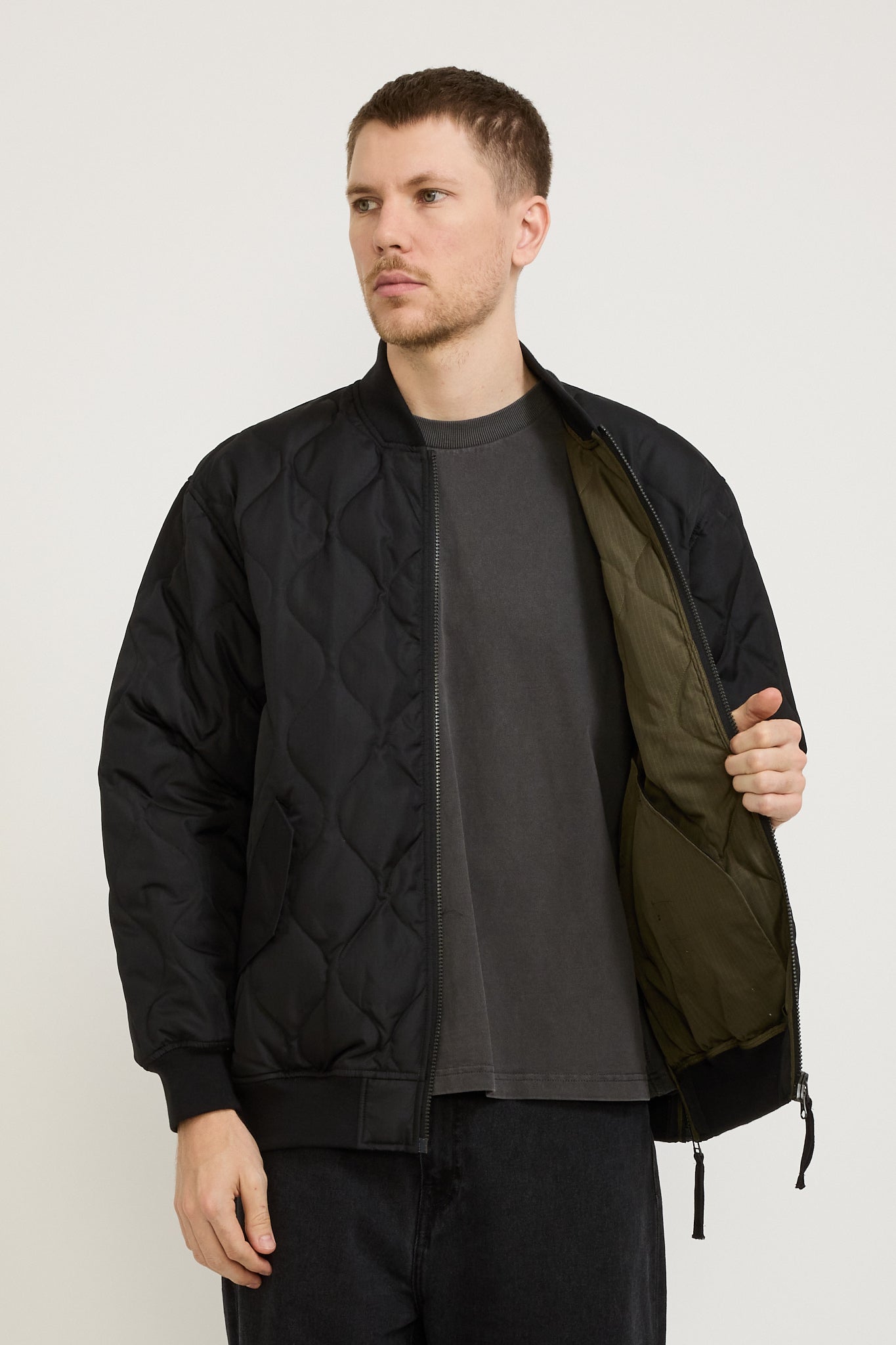 Military MA-1 Down Jacket Black