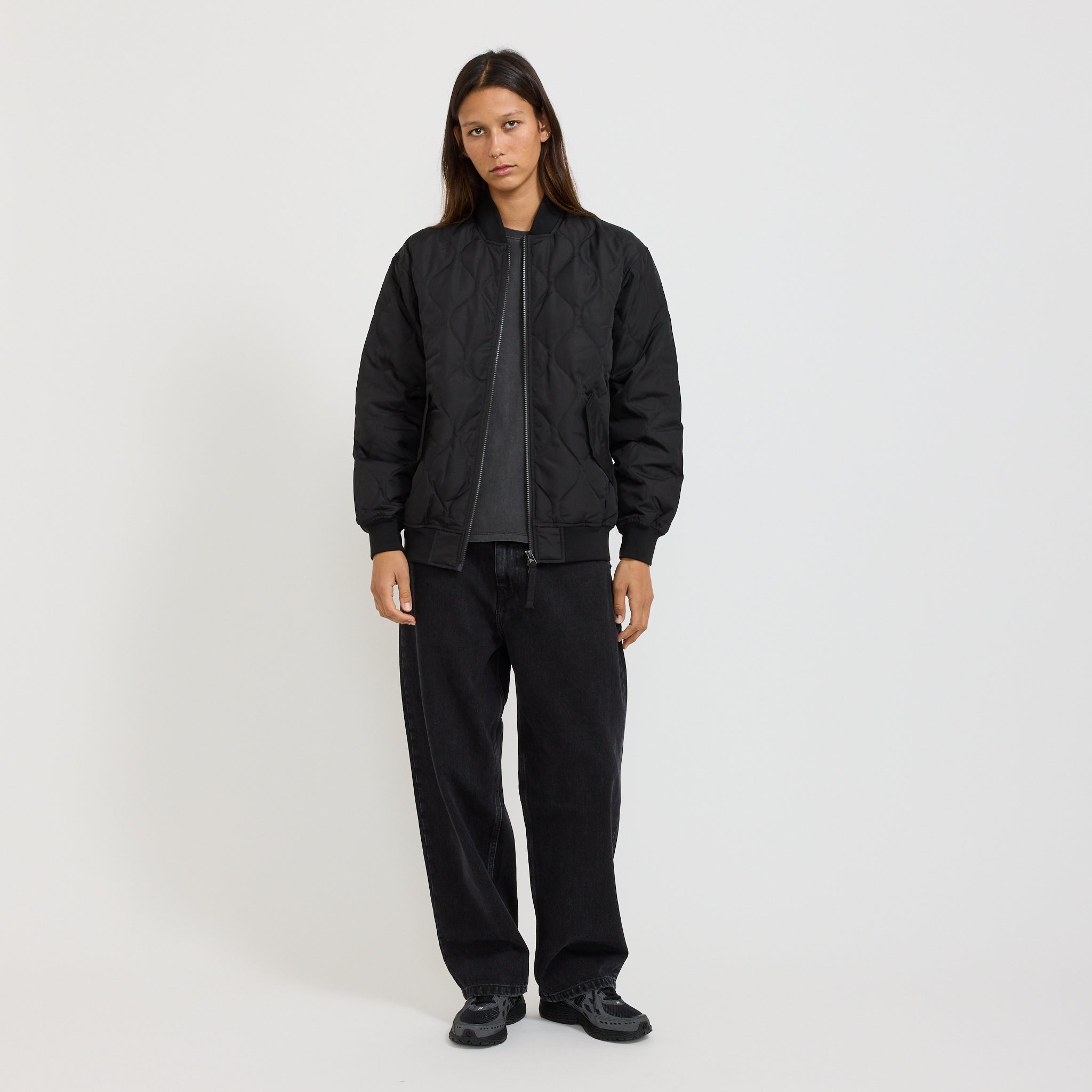 Military MA-1 Down Jacket Black Womens