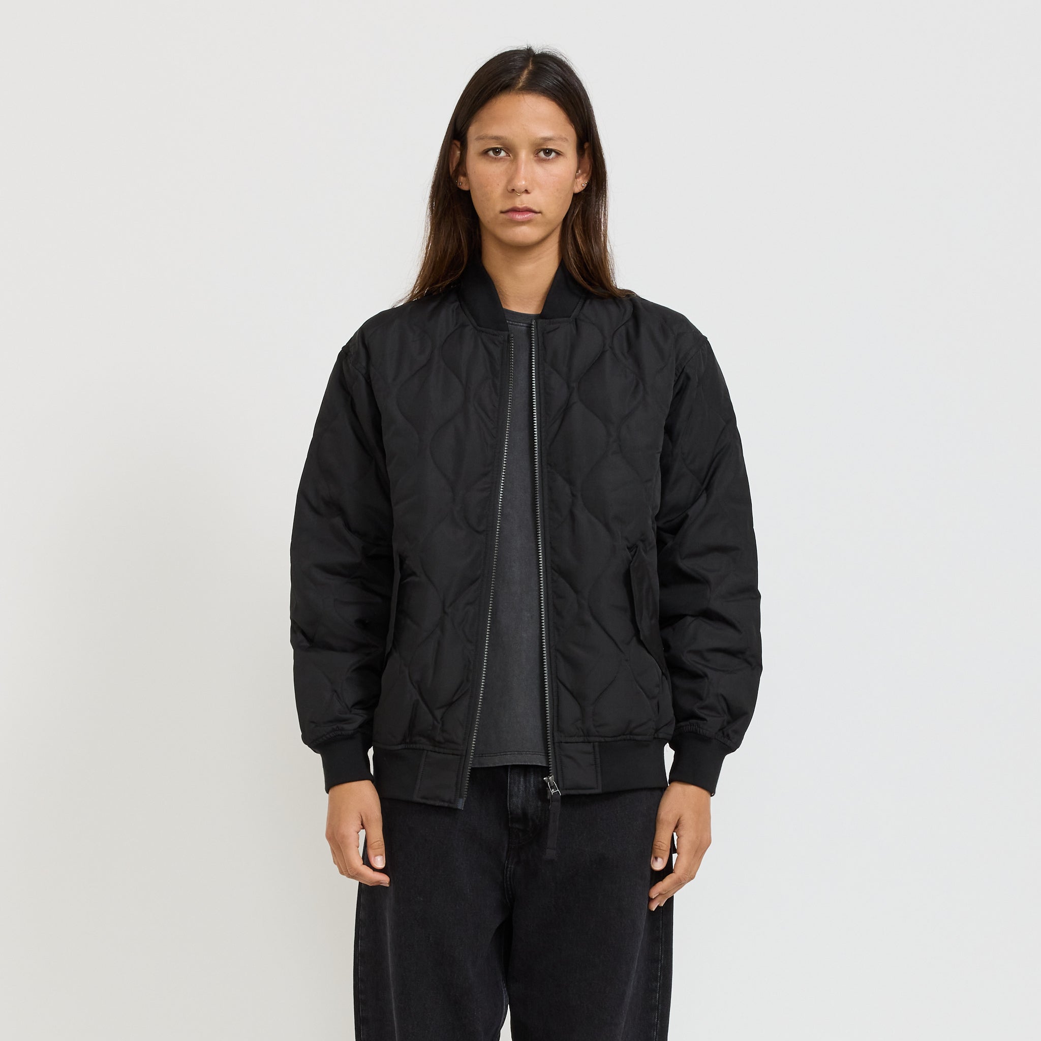 Military MA-1 Down Jacket Black Womens