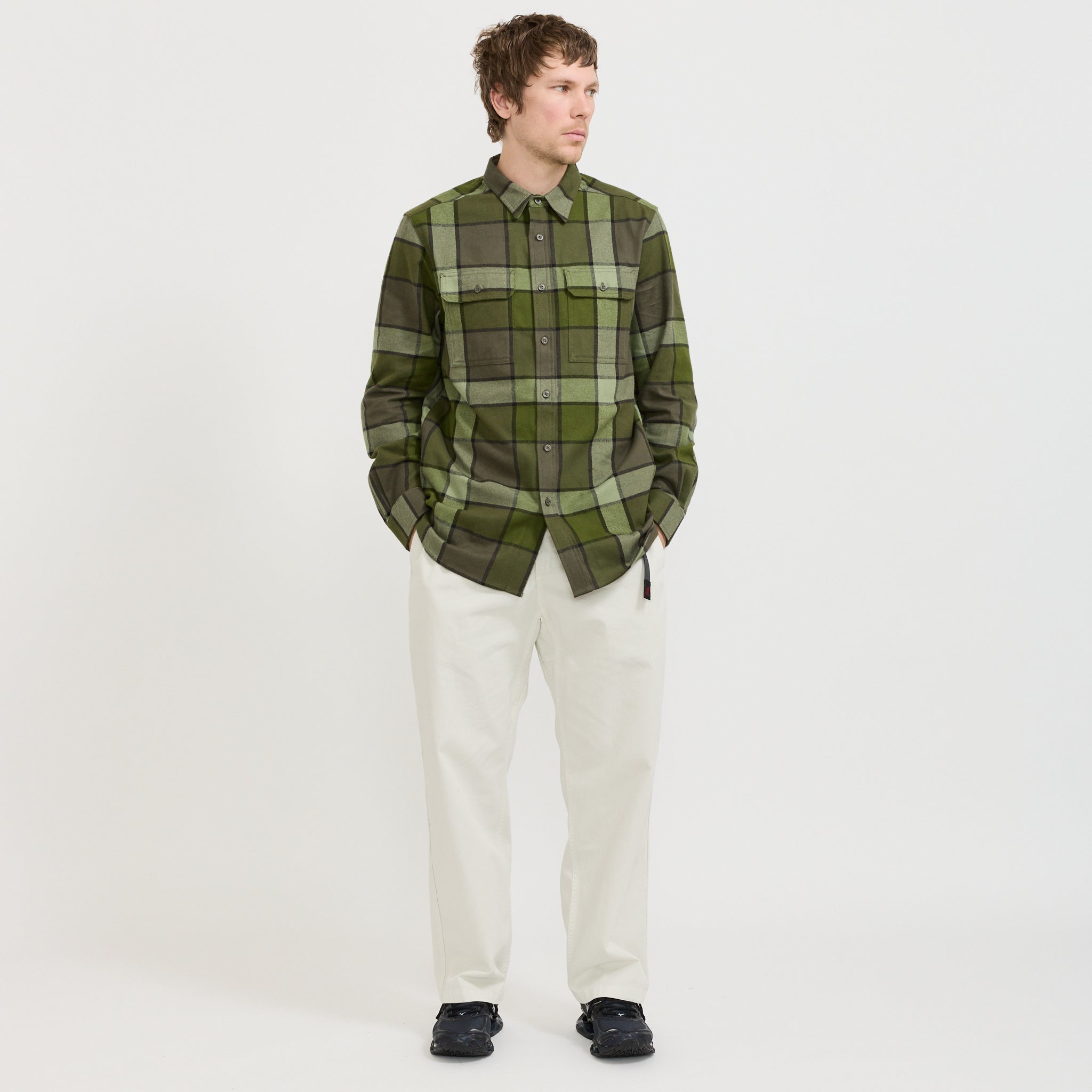 Arroyo Flannel Shirt Taupe Green