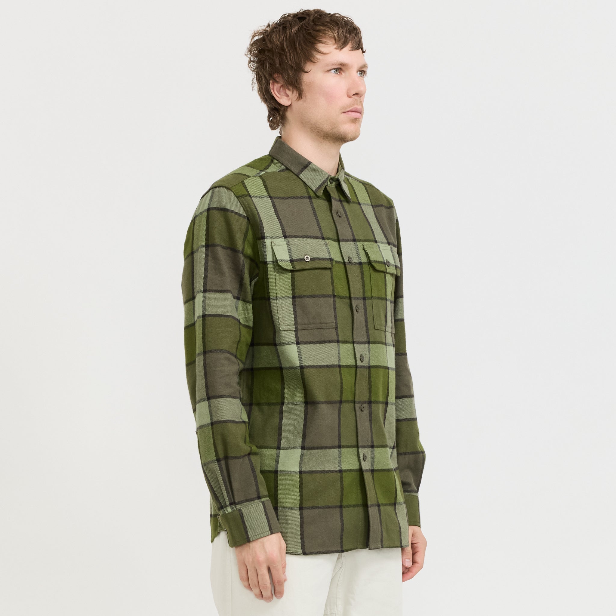Arroyo Flannel Shirt Taupe Green