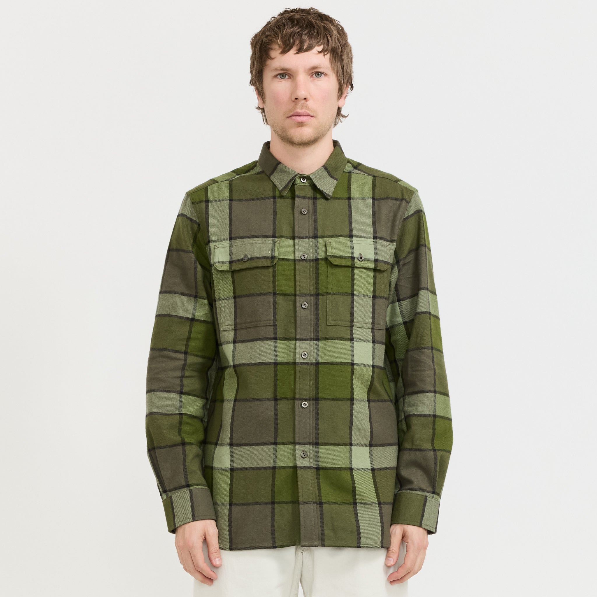 Arroyo Flannel Shirt Taupe Green