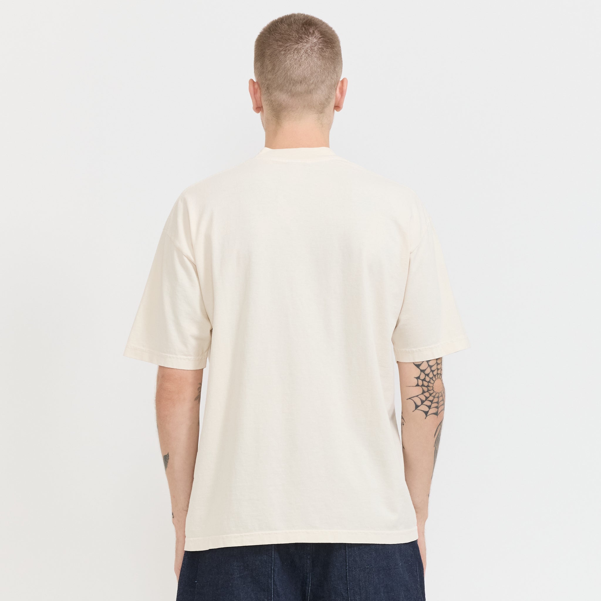 Plants Embroidered Tee Cream