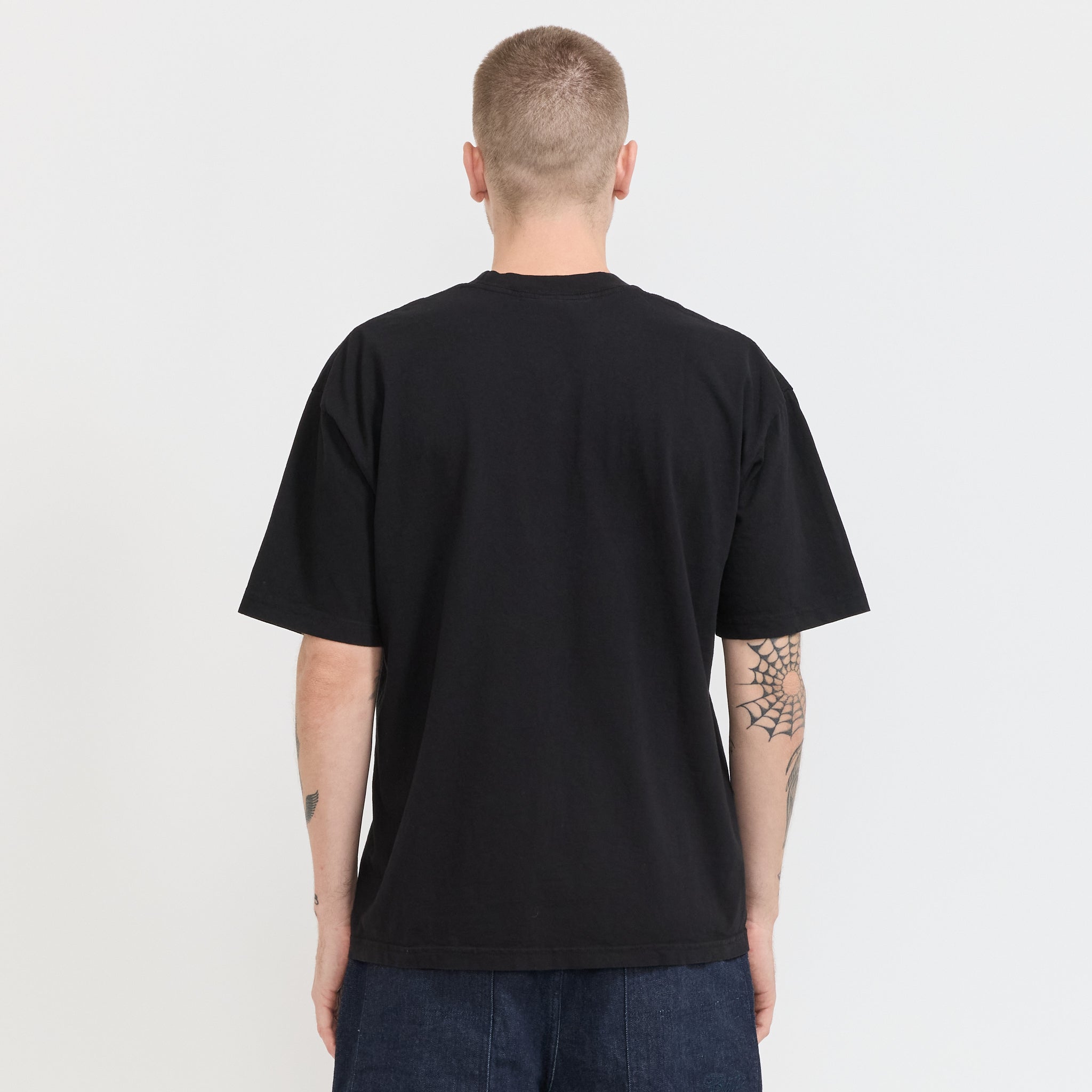 Plants Embroidered Tee Black