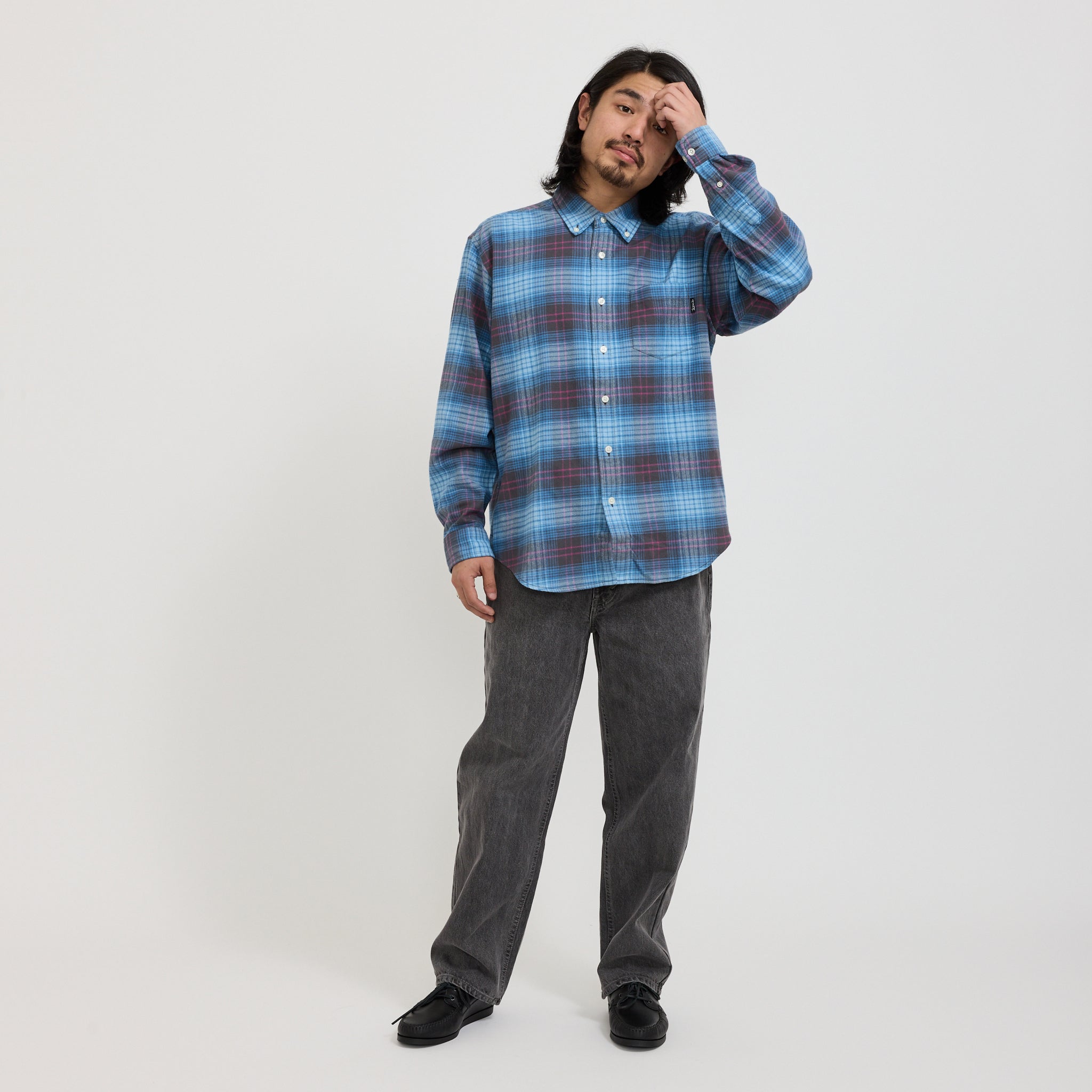 Flannel Check Shirt Blue