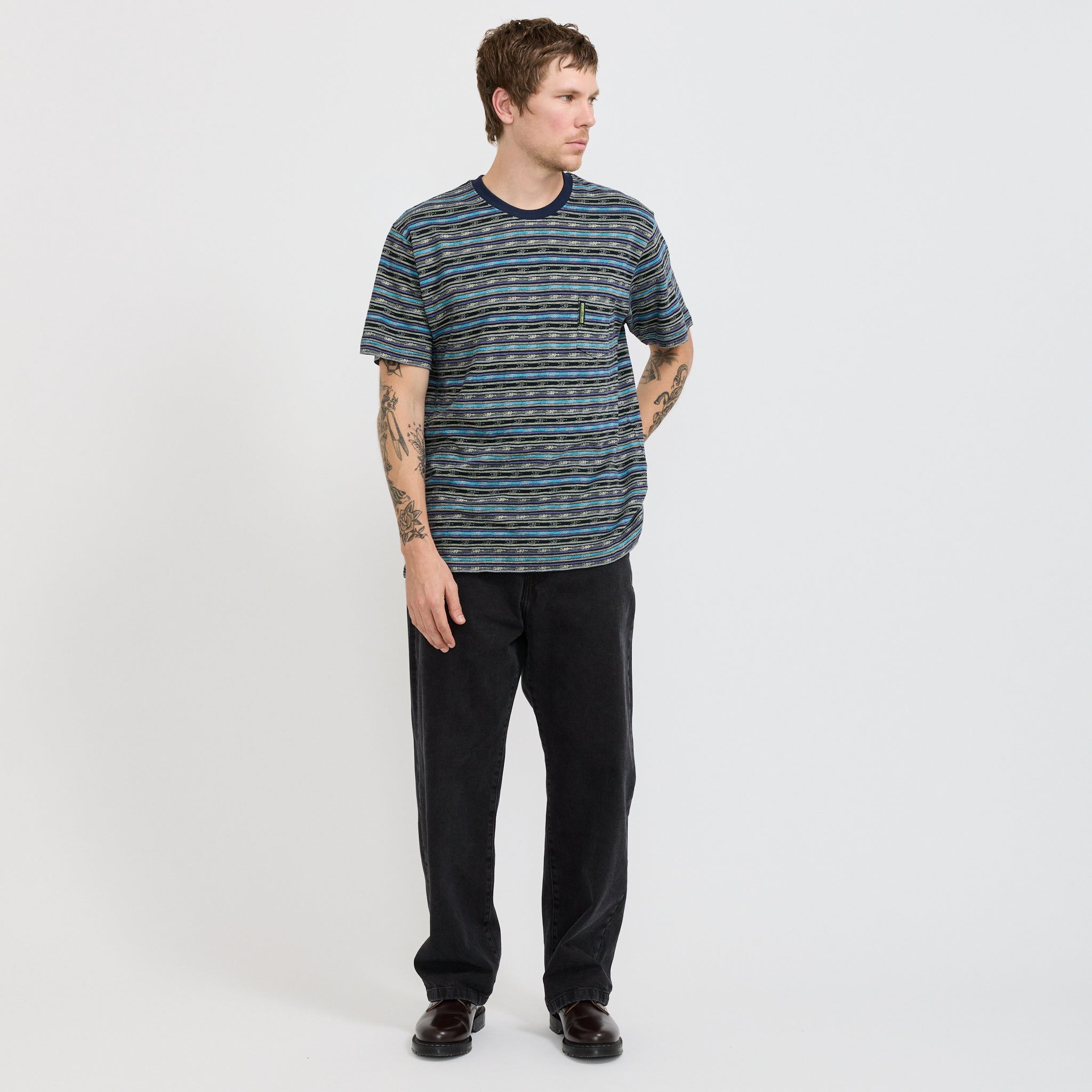 Be Striped Tee Navy