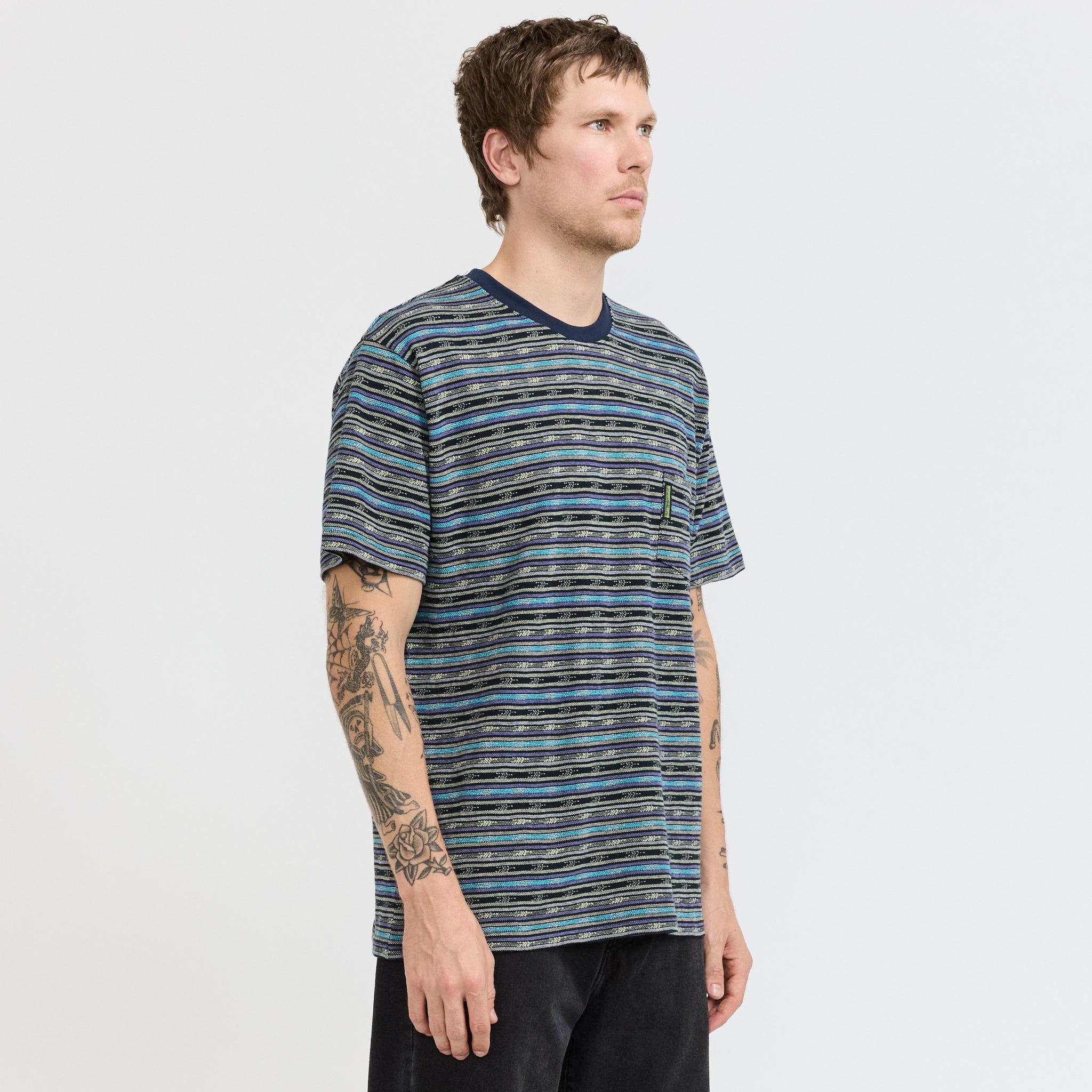 Be Striped Tee Navy