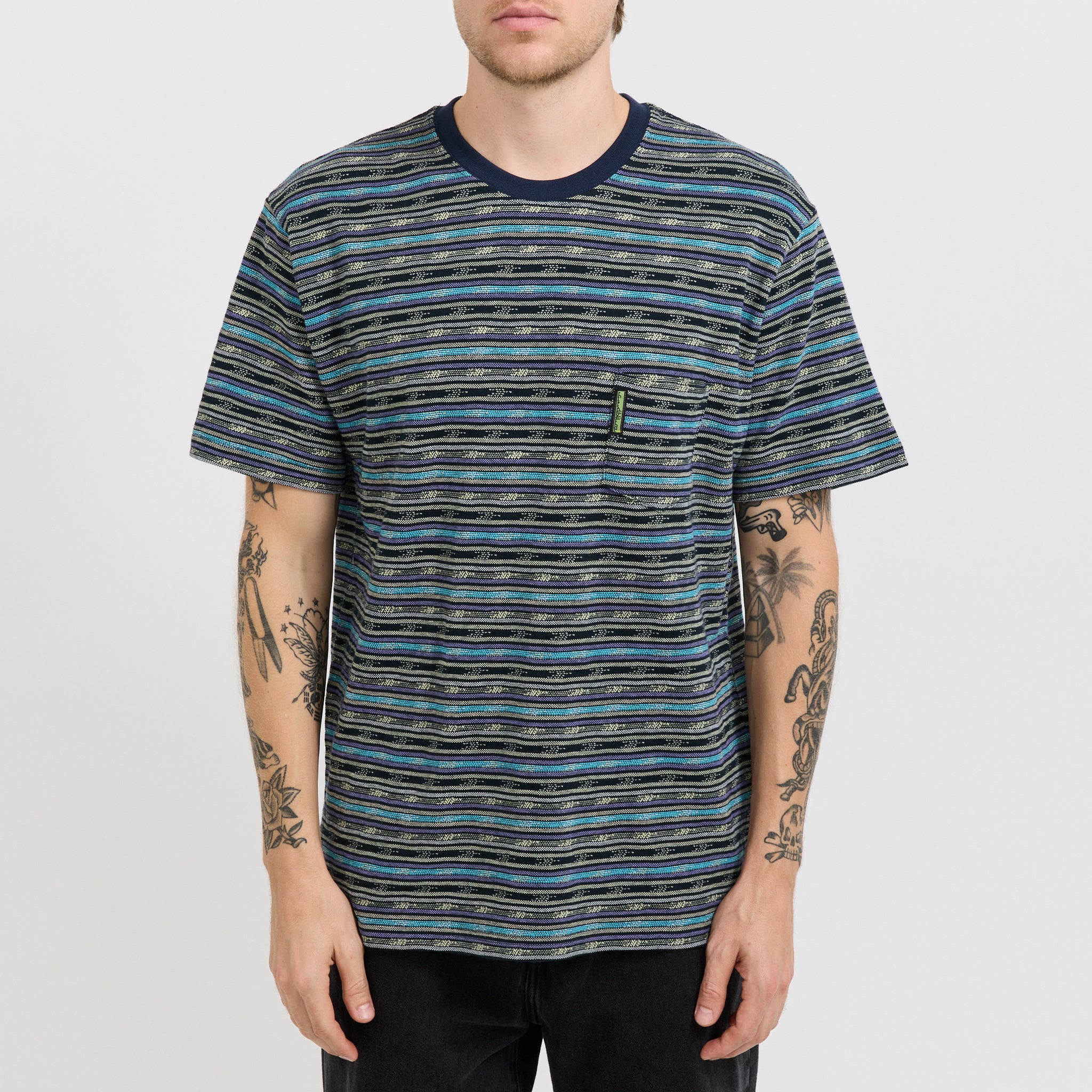 Be Striped Tee Navy
