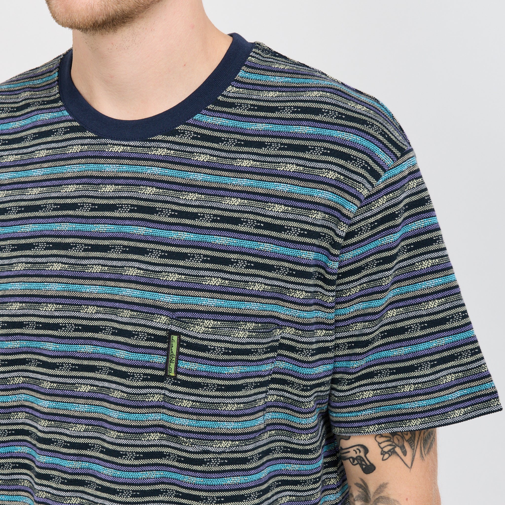 Be Striped Tee Navy