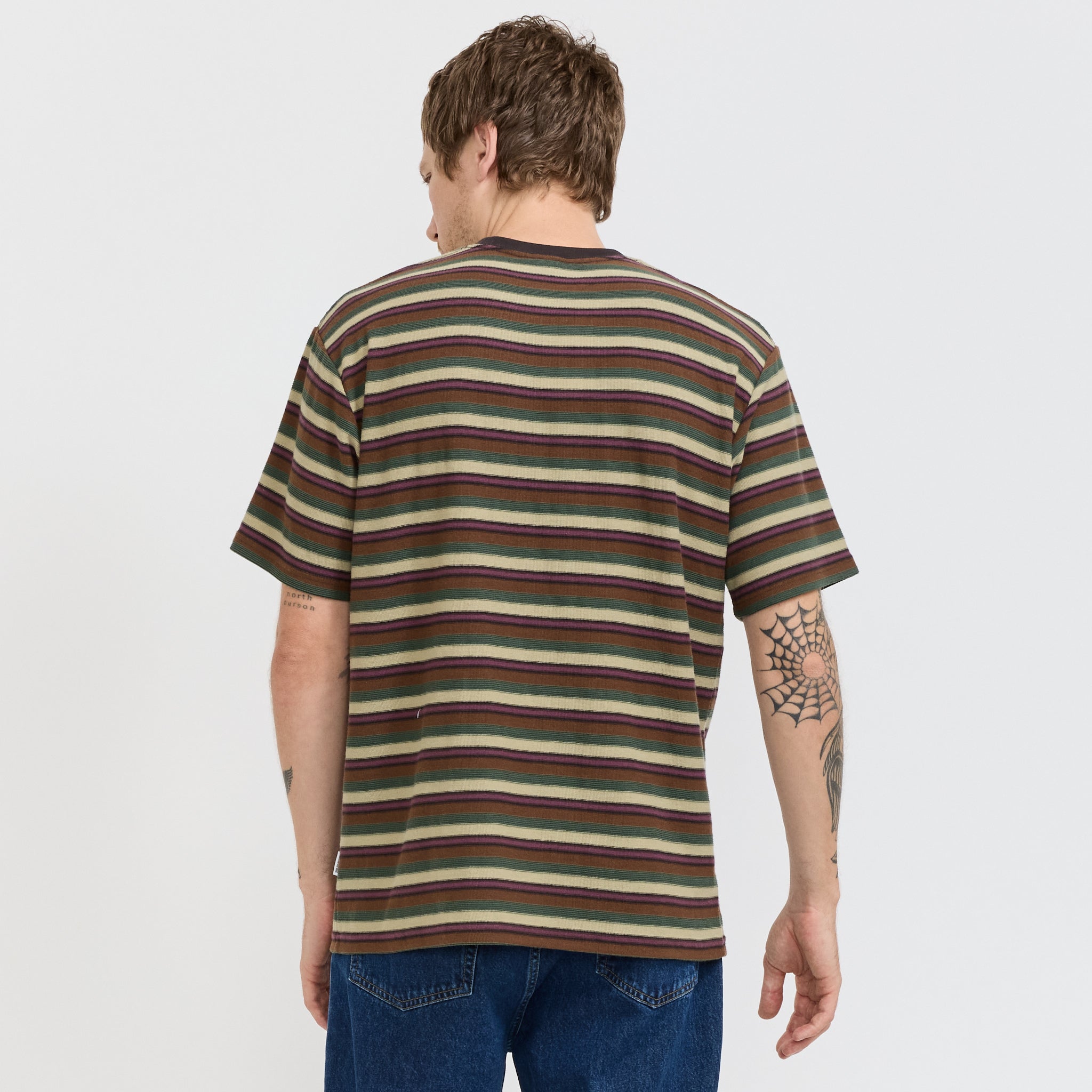 Inside Out Stripe Tee Dusty Pink