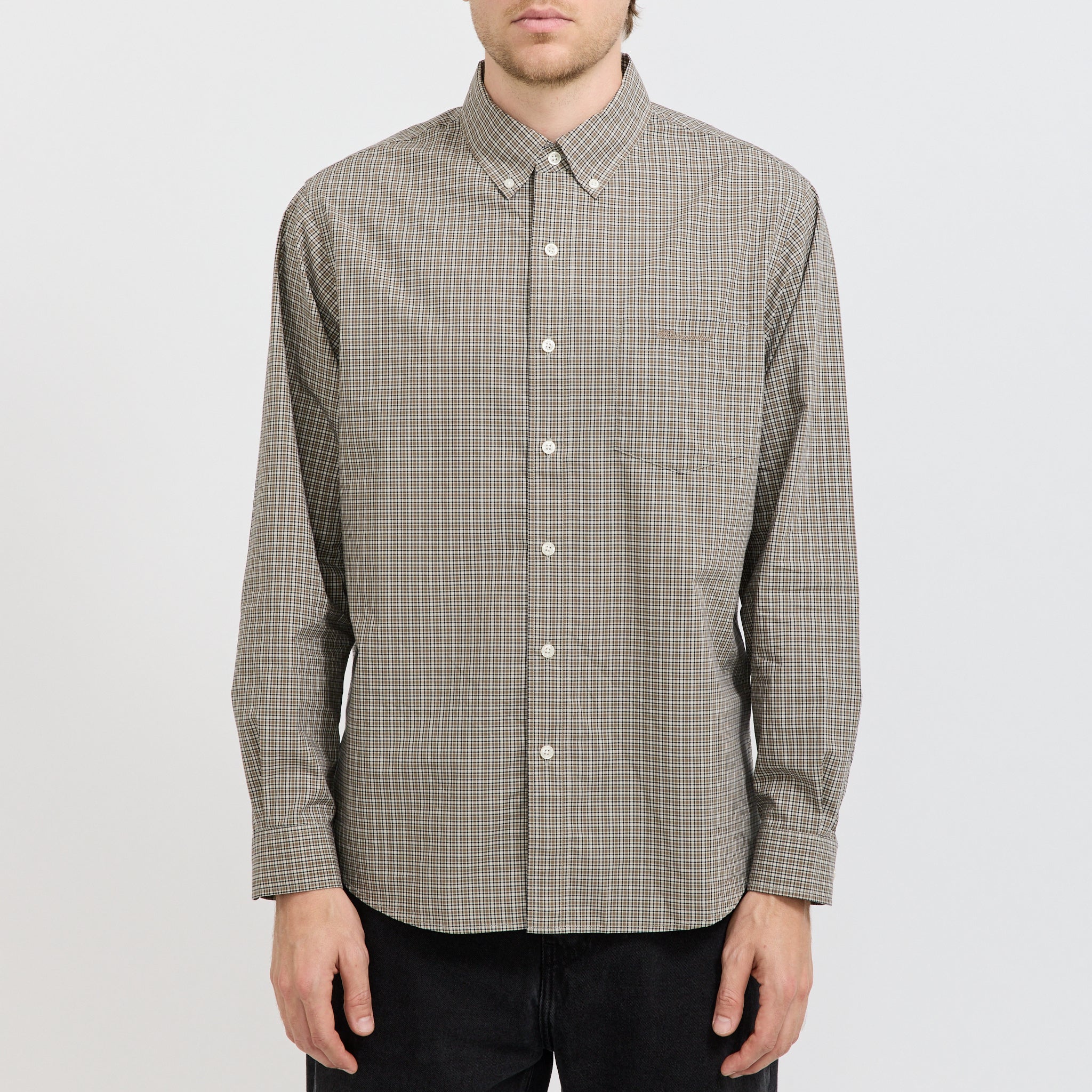 thisisneverthat | Lightweight Plaid Shirt Beige | Maplestore