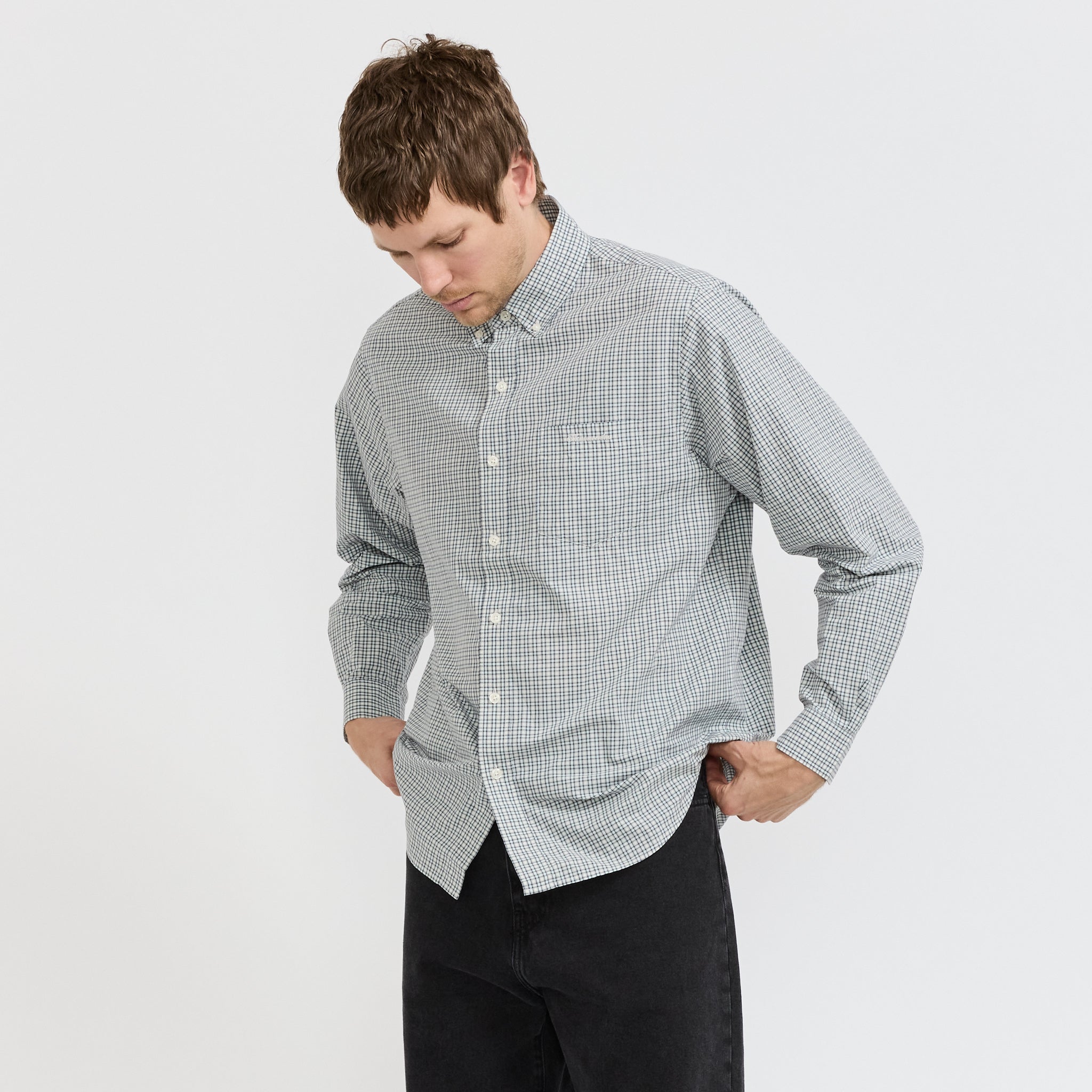 Lightweight Plaid Shirt Ivory
