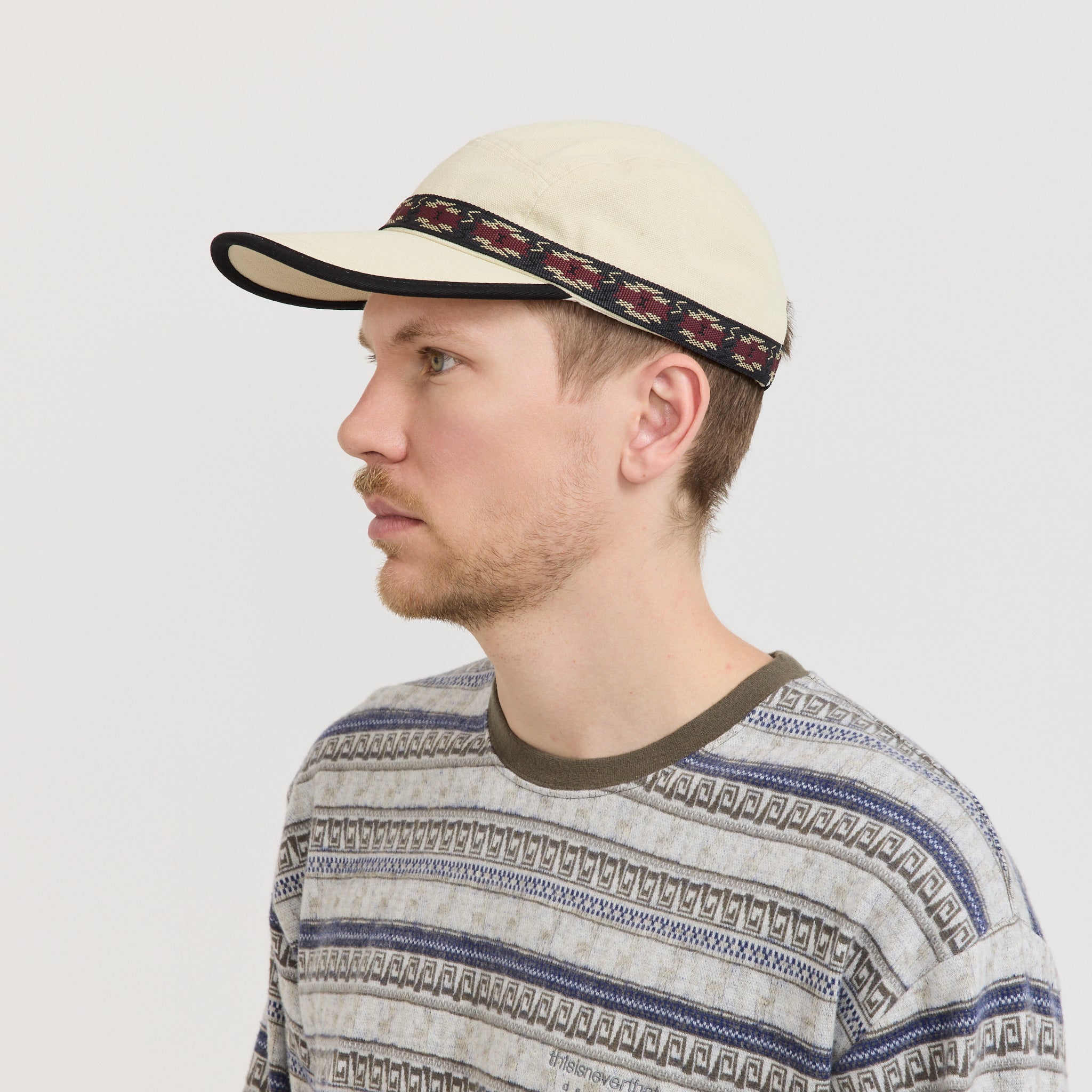 Long Bill Strap Cap Ivory