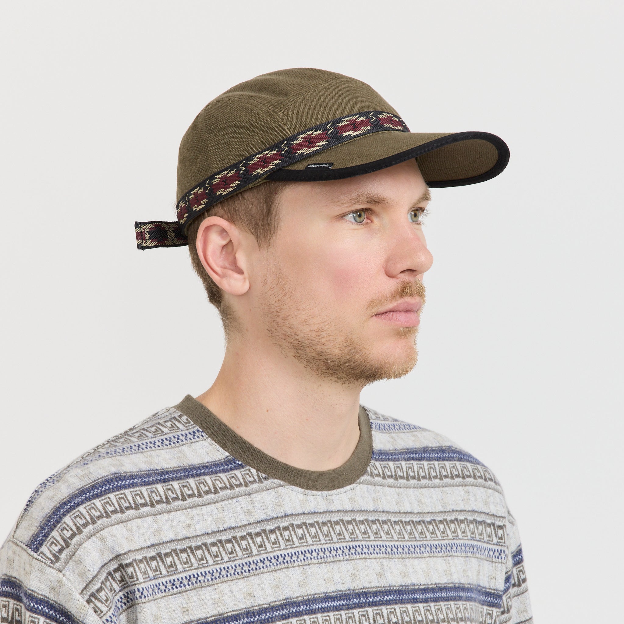 Long Bill Strap Cap Khaki