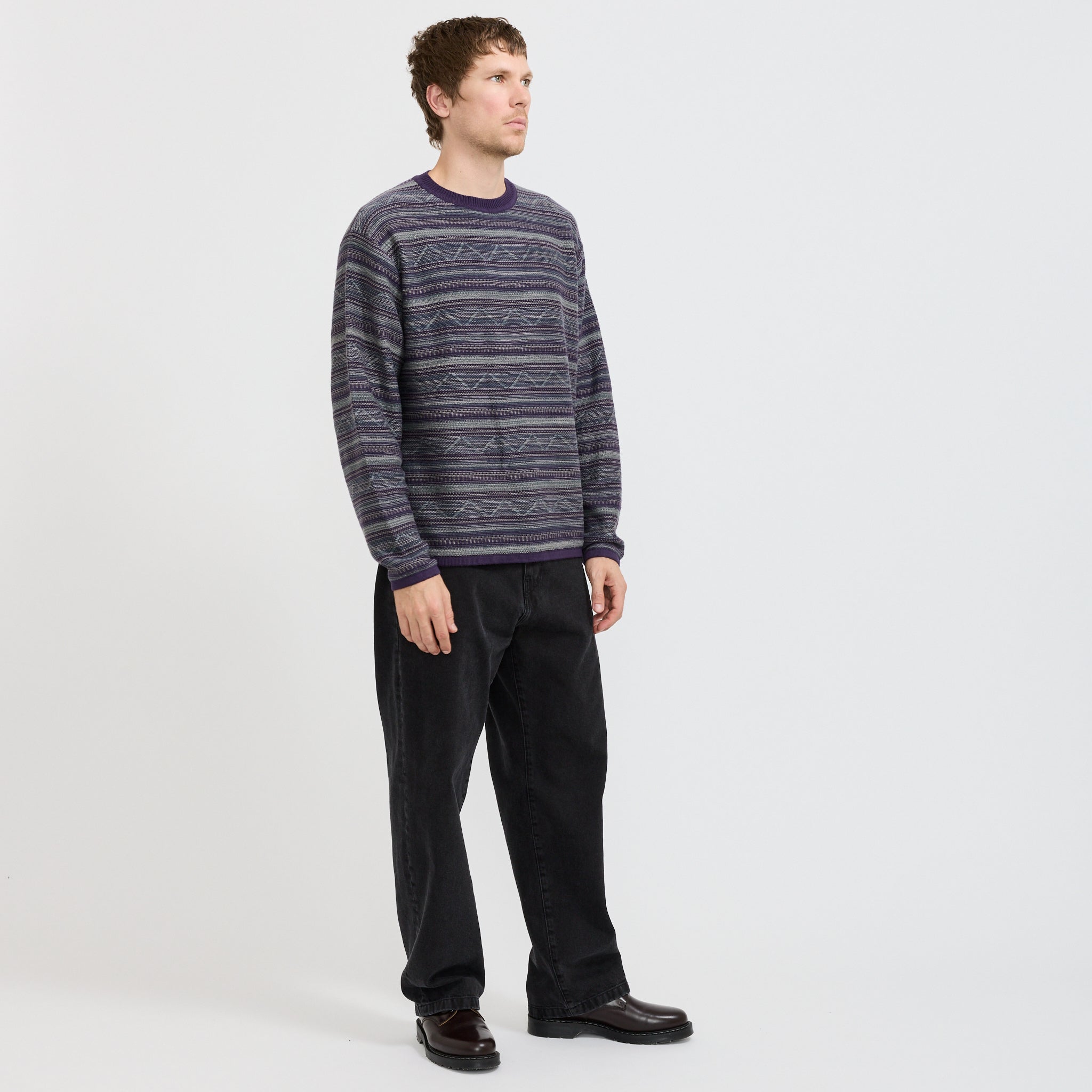 thisisneverthat | Pattern Knit Crew Dark Purple | Maplestore