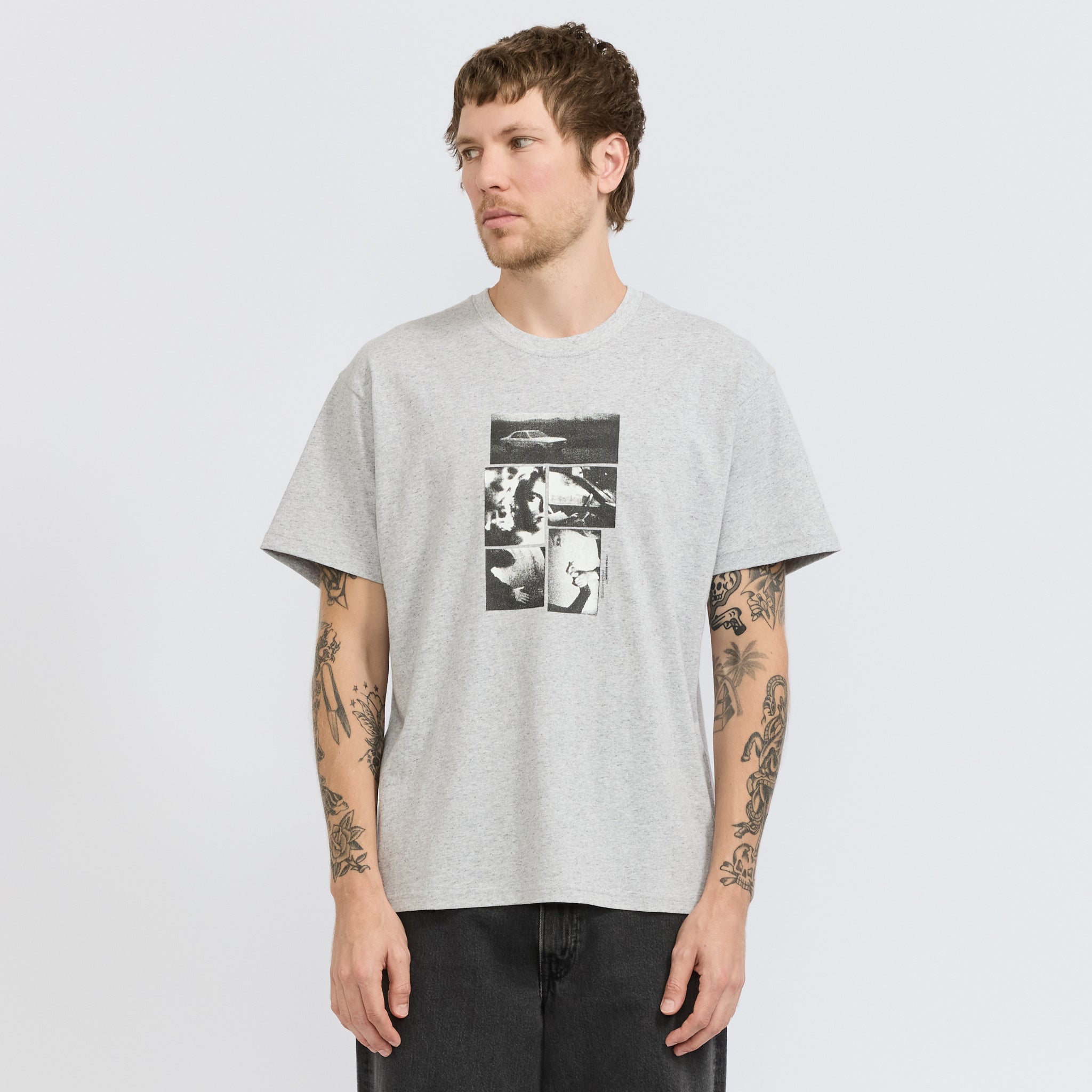 Scenes Tee Heather Grey