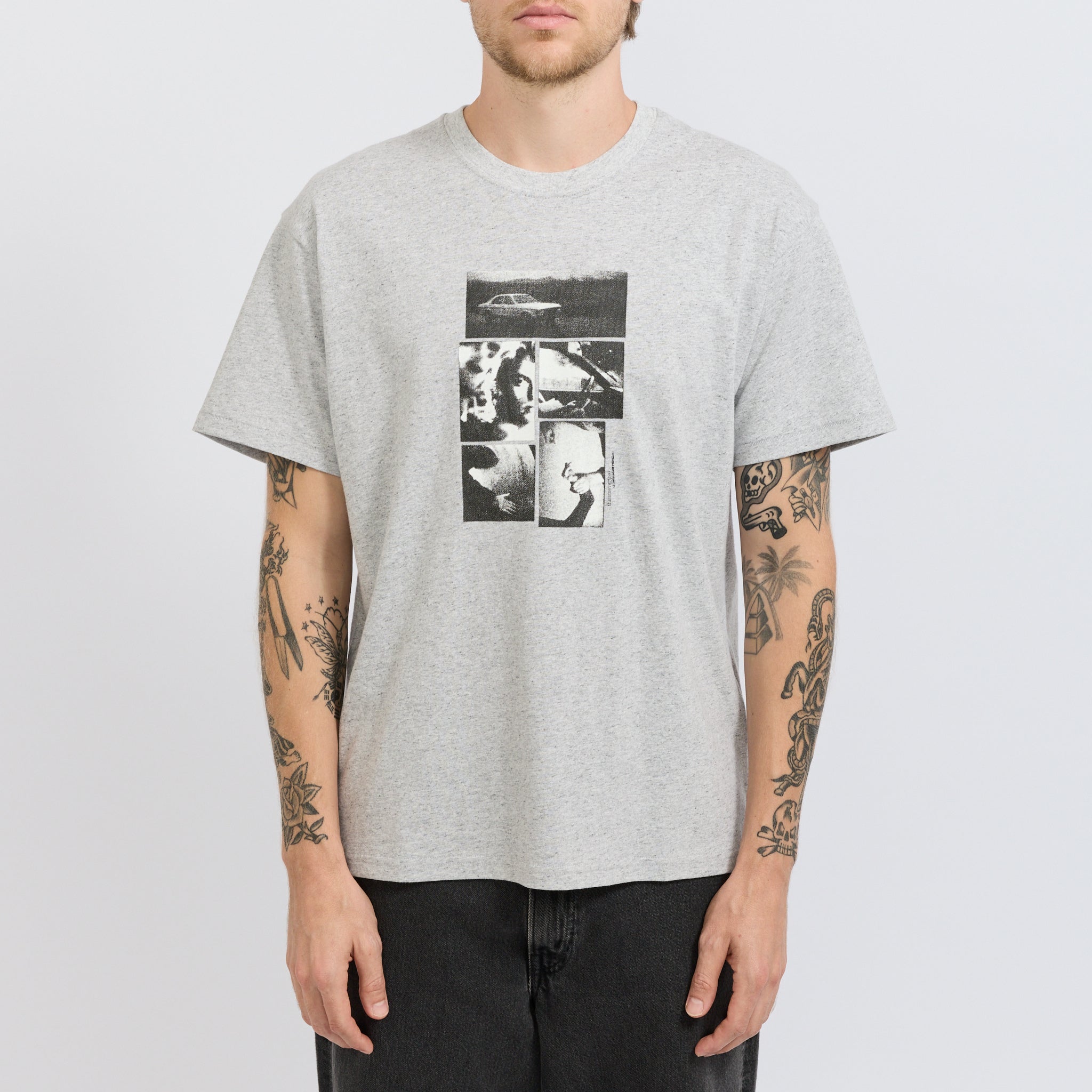 Scenes Tee Heather Grey