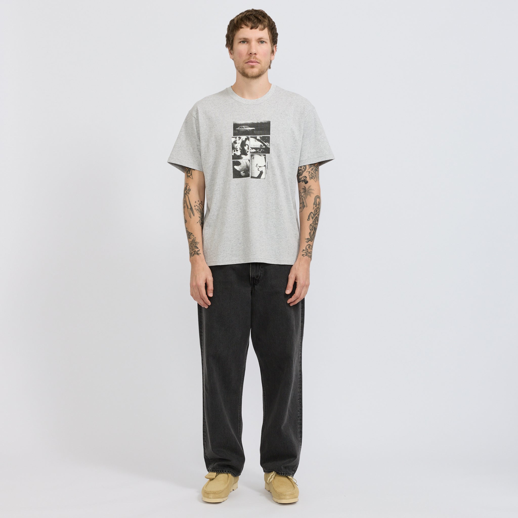 Scenes Tee Heather Grey