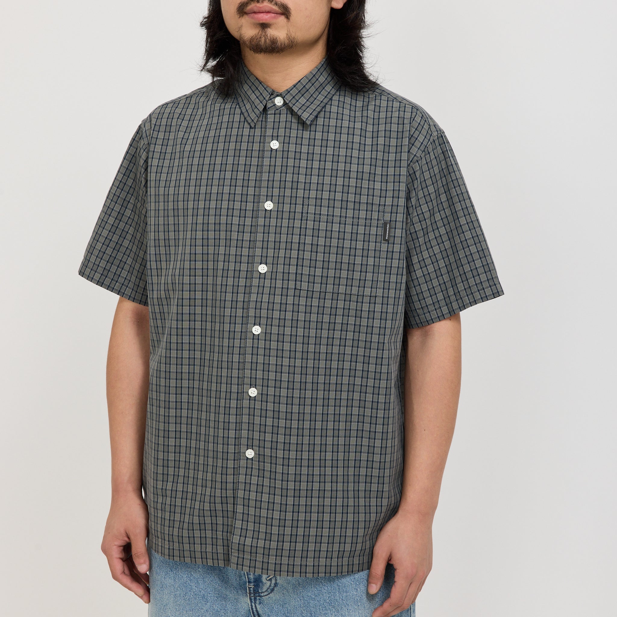 thisisneverthat | Check S/S Shirt Navy | Maplestore