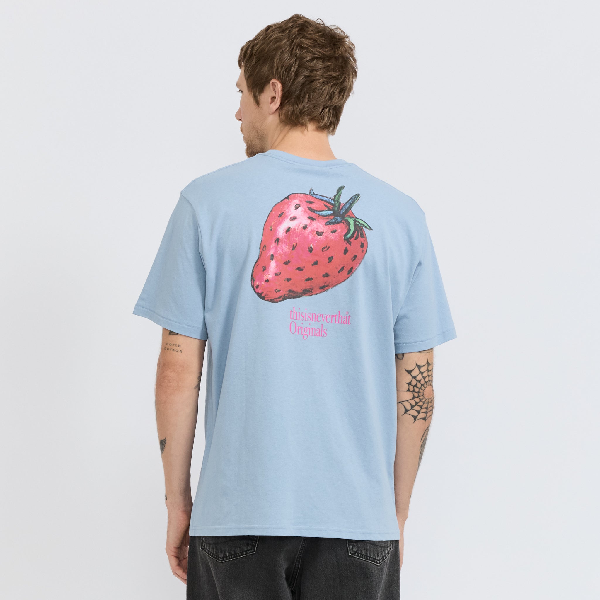 Strawberry Tee Lavender Grey