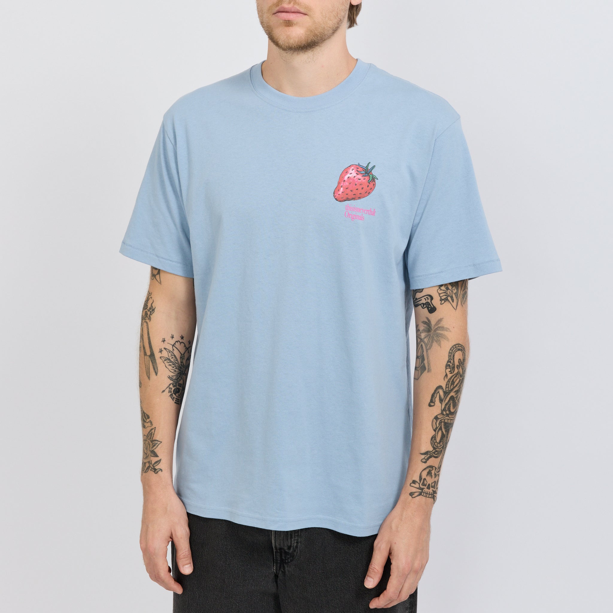 Strawberry Tee Lavender Grey