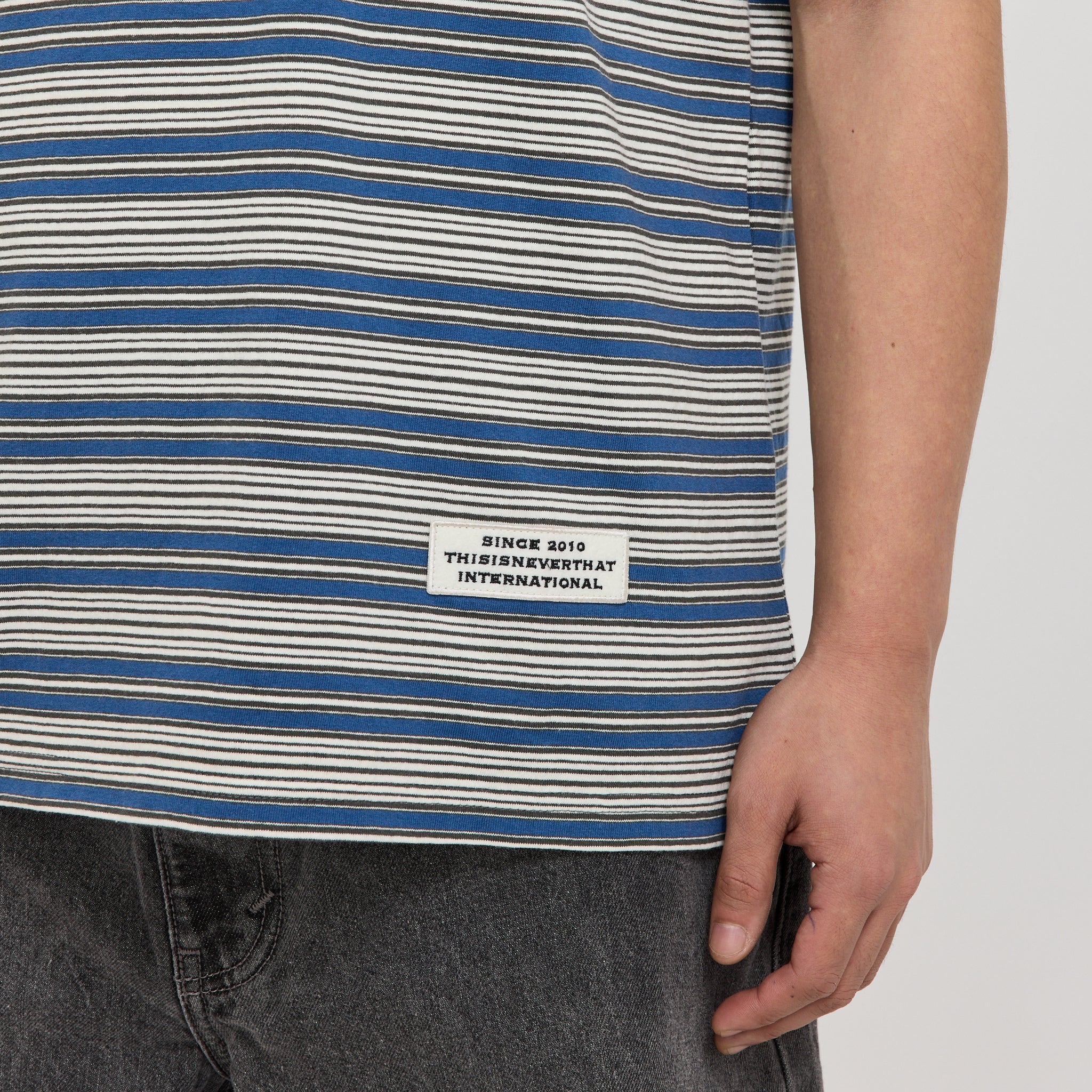 thisisneverthat Striped Tee Blue | Maplestore