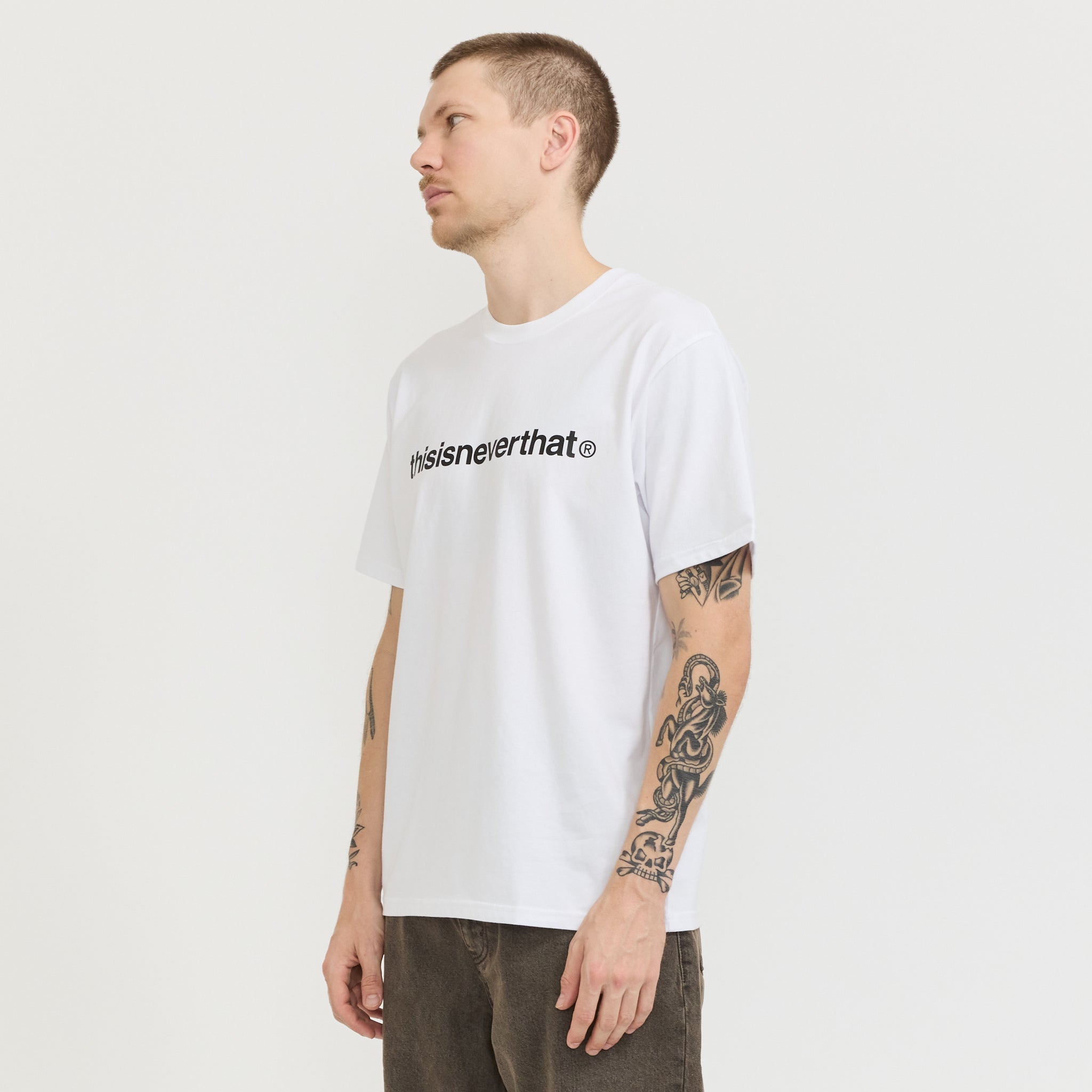 T-Logo Tee White | Men's Streetwear T-Shirt from thisisneverthat