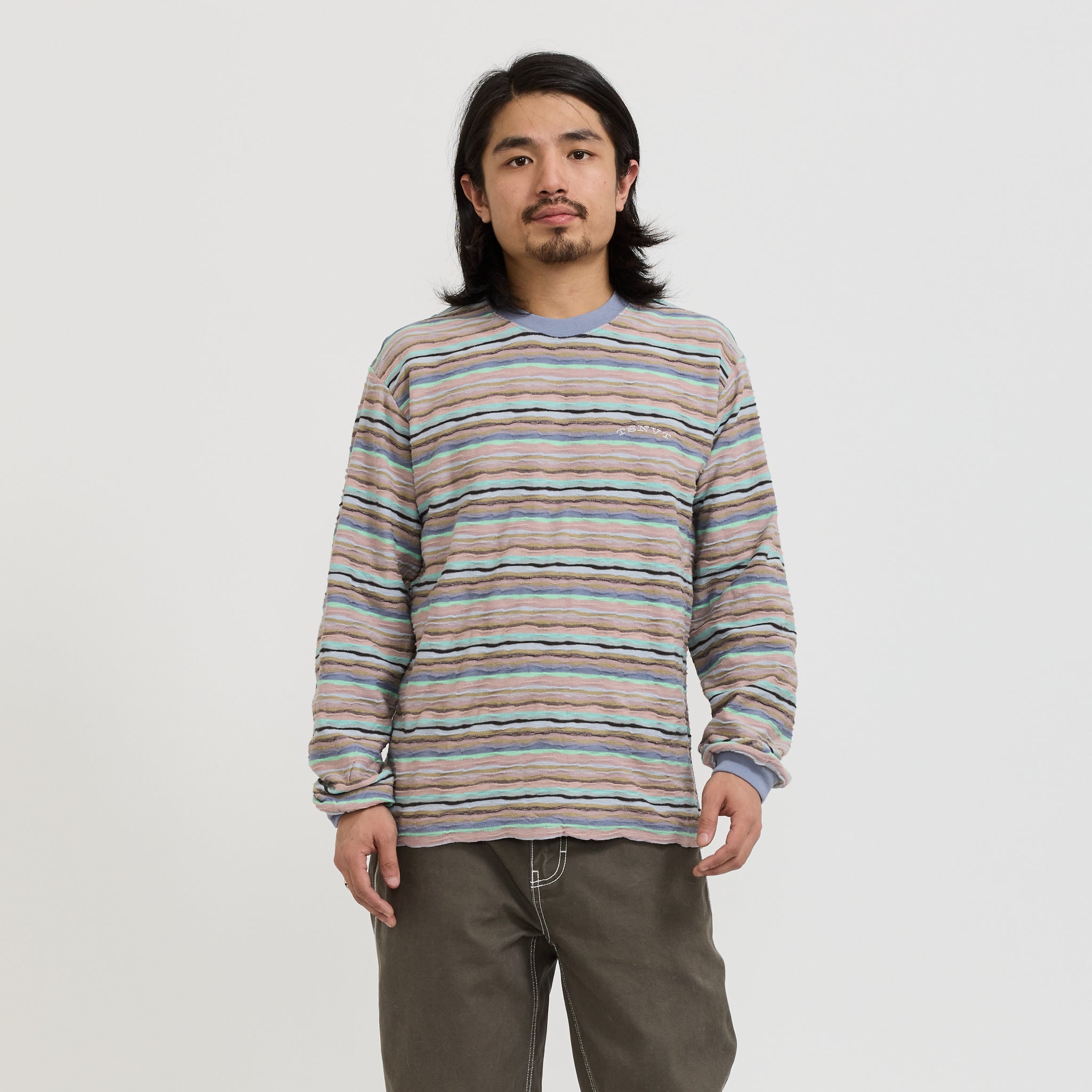 thisisneverthat | Wave Jacquard L/S Tee Pale Peach | Maplestore