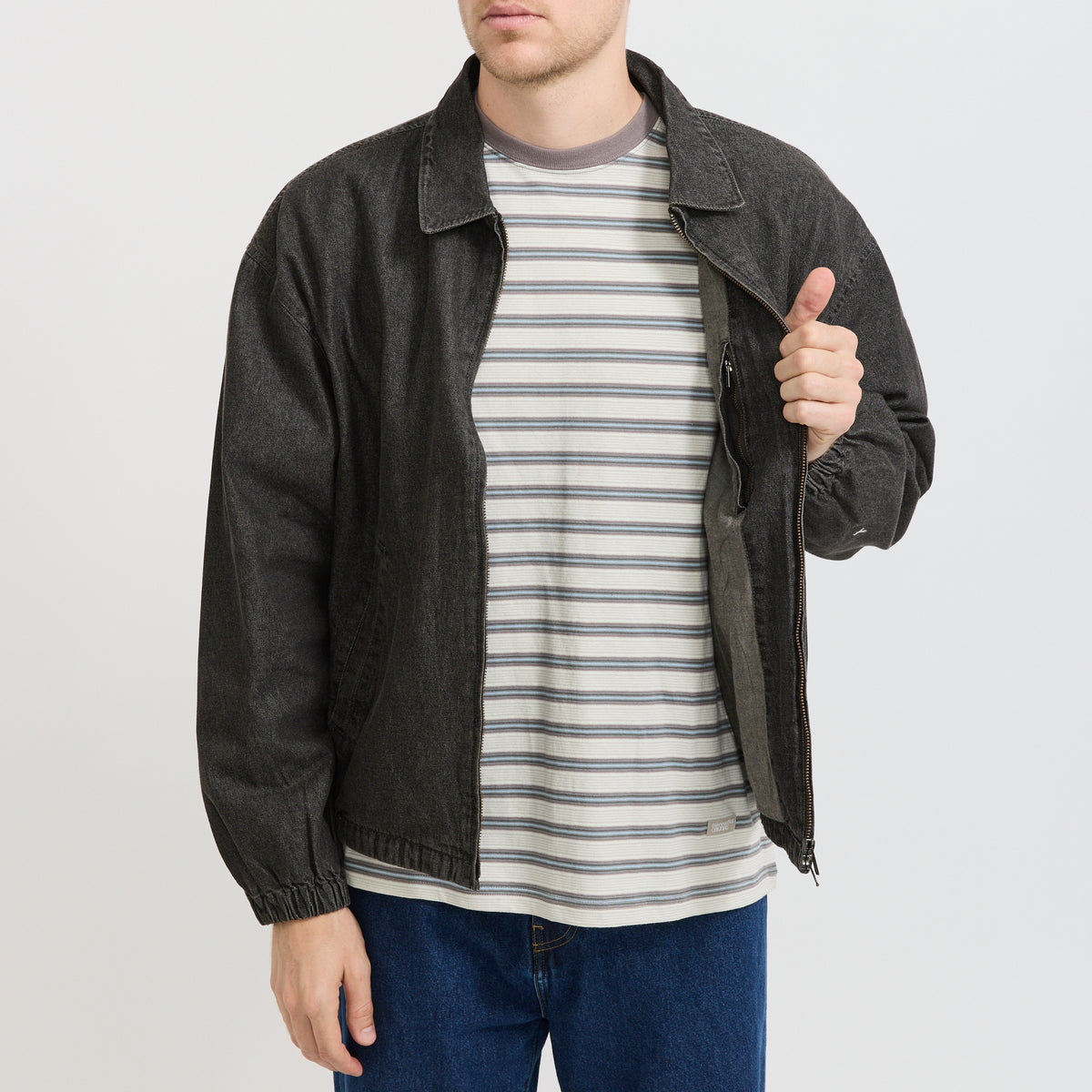 thisisneverthat | Denim Blouson Jacket Dark Brown | Maplestore
