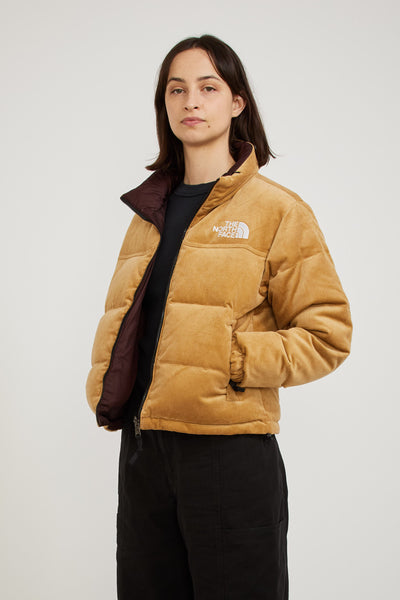 The North Face | 92 Reversible Nuptse Jacket Almond Butter/Coal Brown Womens | Maplestore