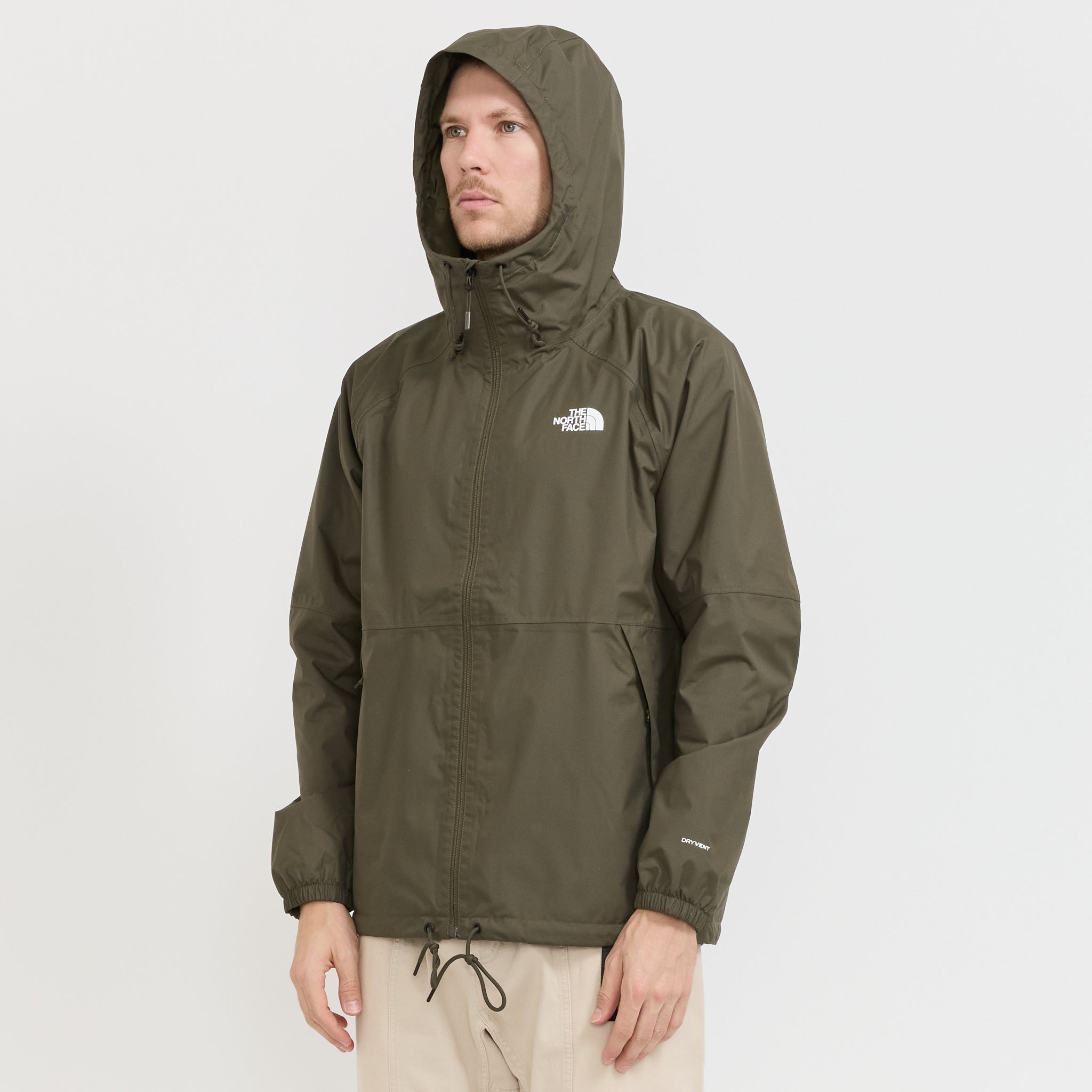 Antora Rain Hoodie New Taupe Green