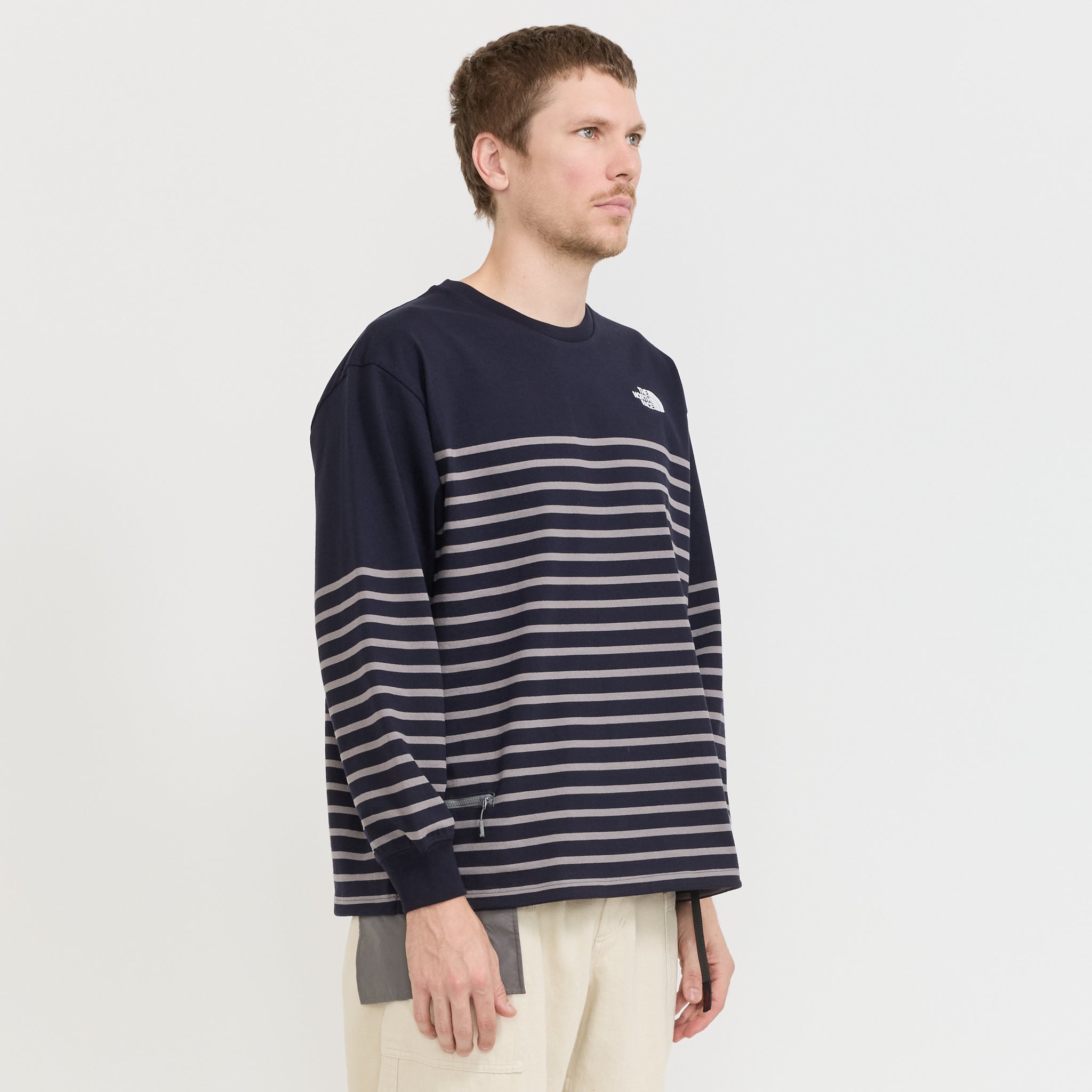 The North Face | LS Stripe Top Aviator Navy | Maplestore