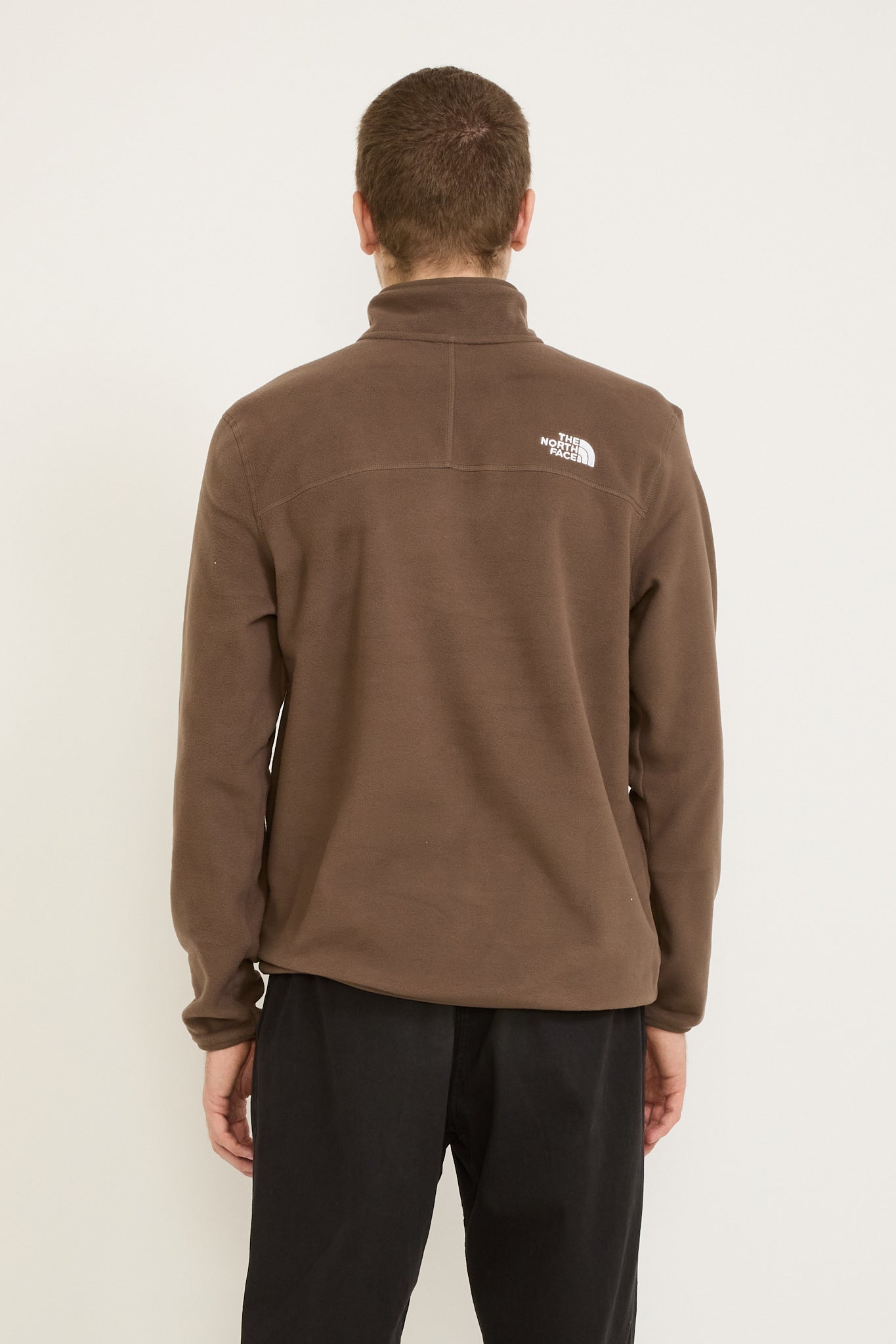 The North Face | 100 Glacier Quarter Zip Fleece Smokey Brown | Maplestore