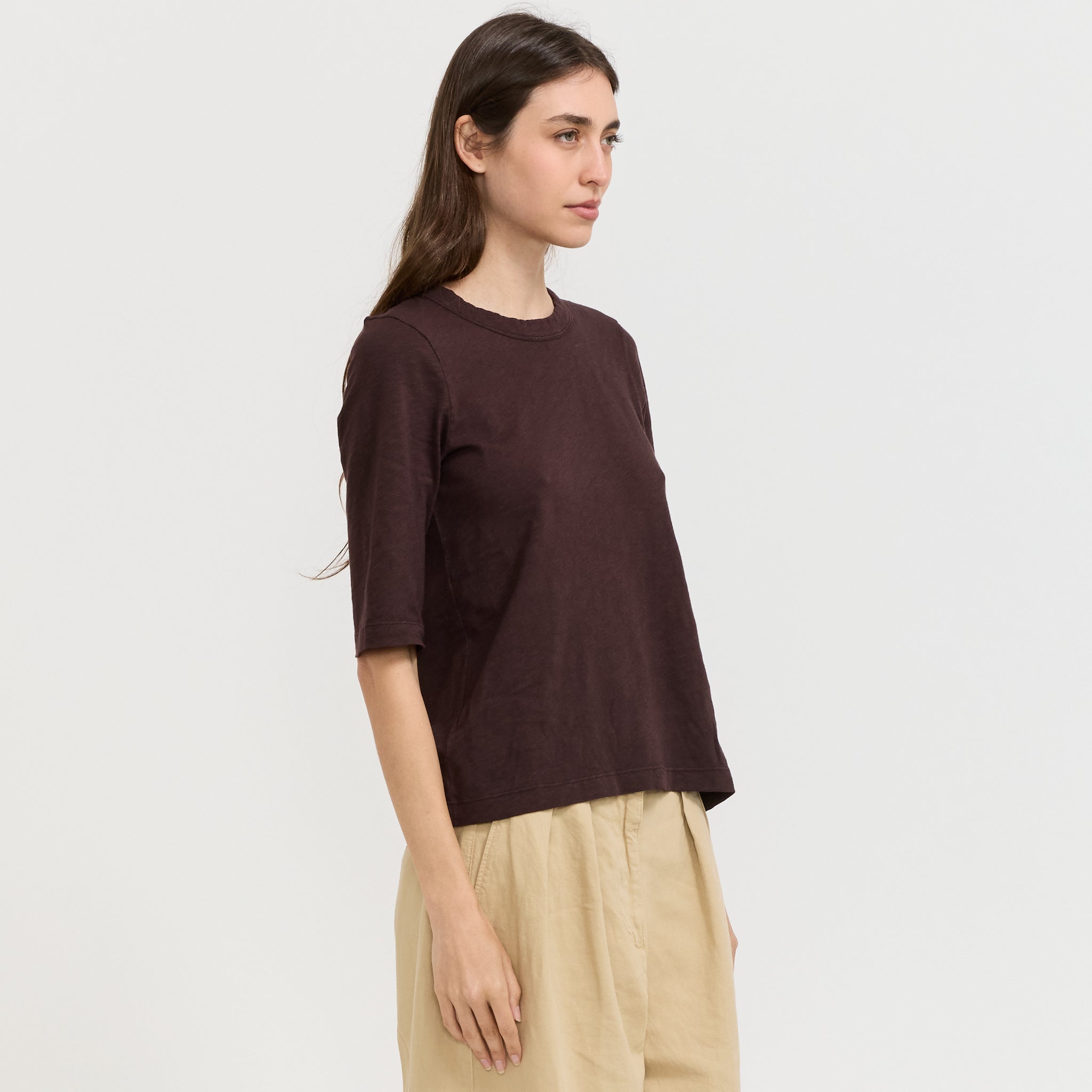 Cleo Garment Dyed Cotton Tee Rich Earth