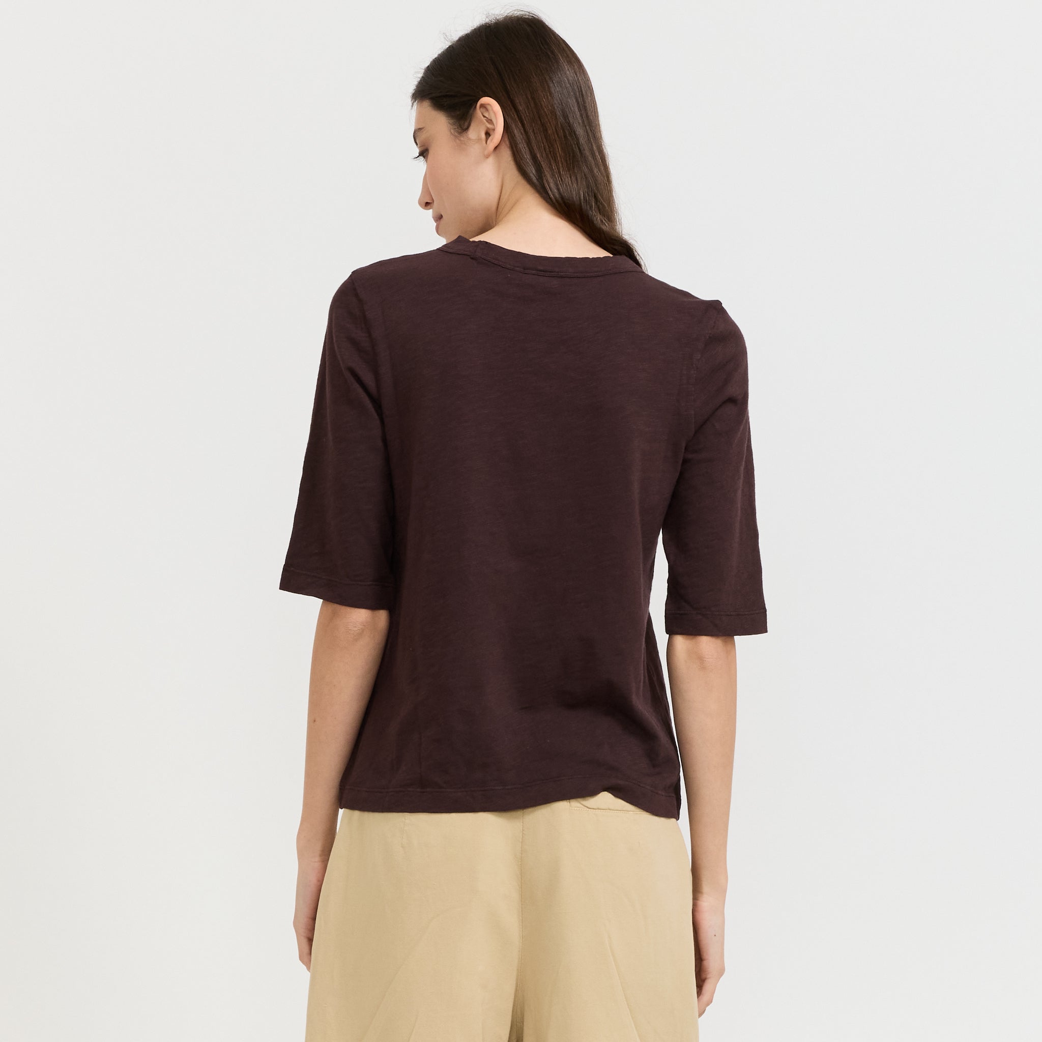 Cleo Garment Dyed Cotton Tee Rich Earth